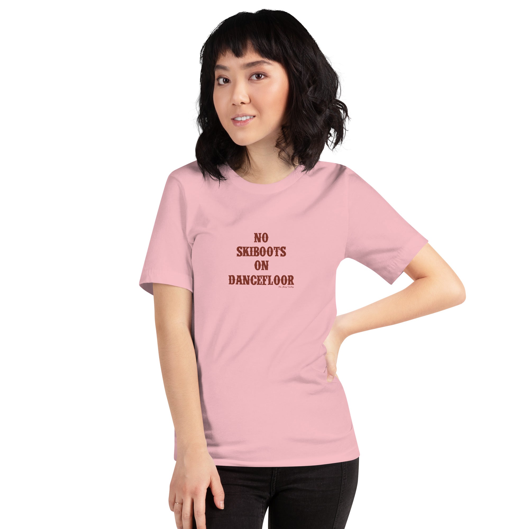 Unisex t-shirt No Skiboots on Dancefloor on light colors