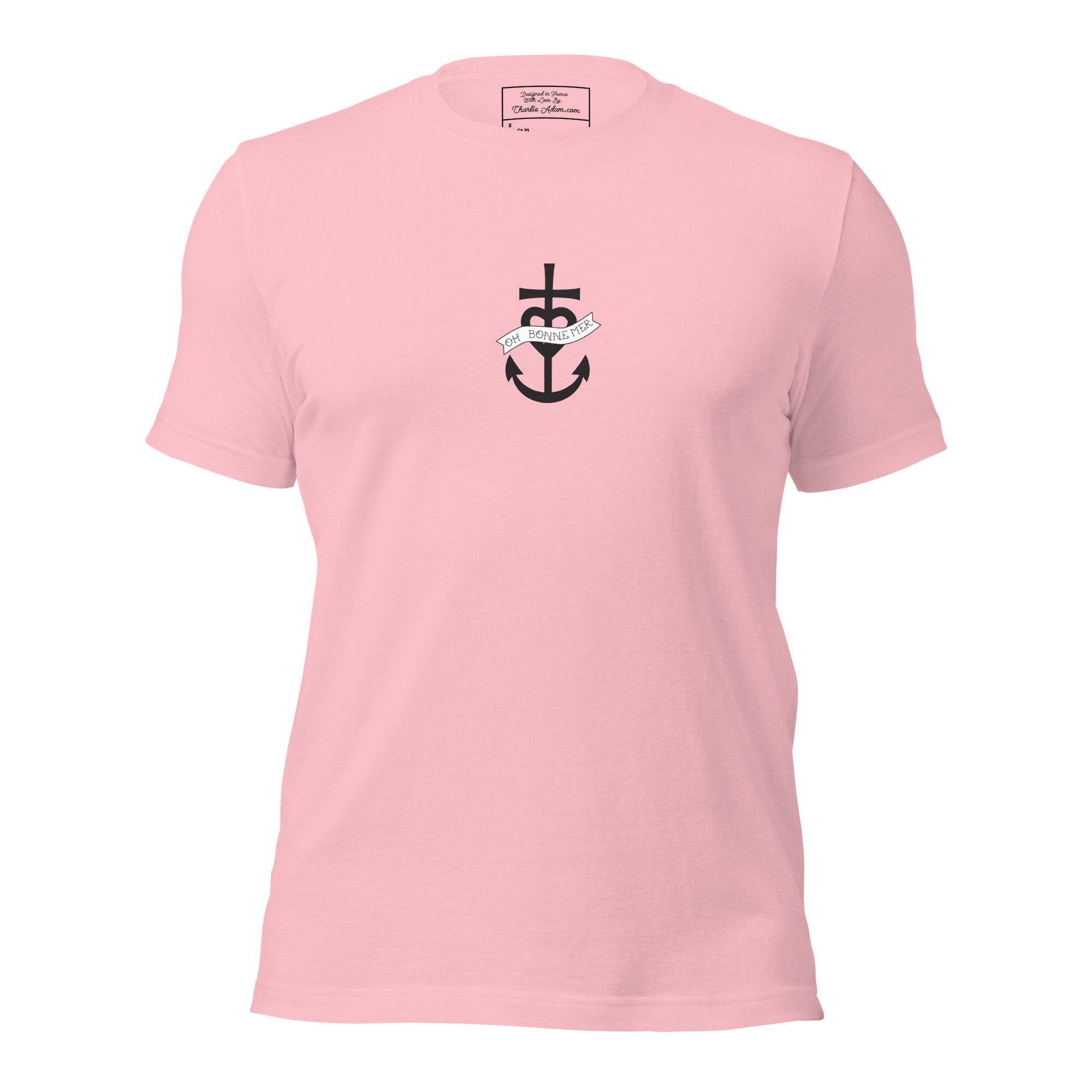 T-shirt en coton unisexe Oh Bonne Mer 1 sur couleurs claires