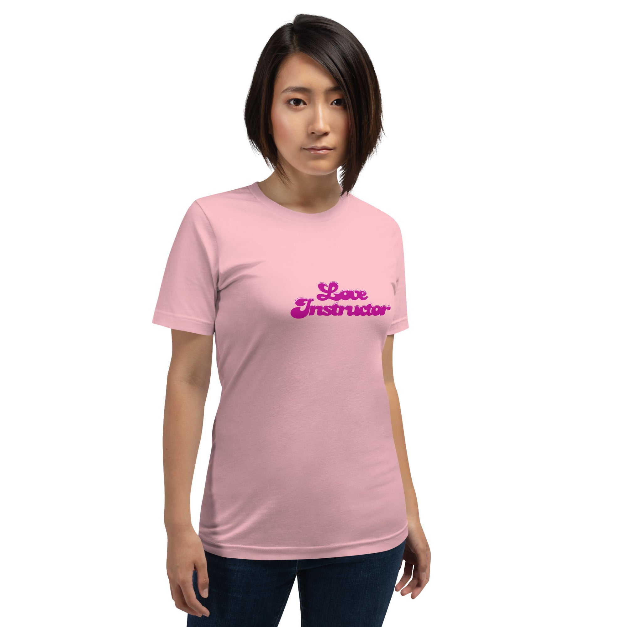 T-shirt en coton unisexe Love instructor sur couleurs claires