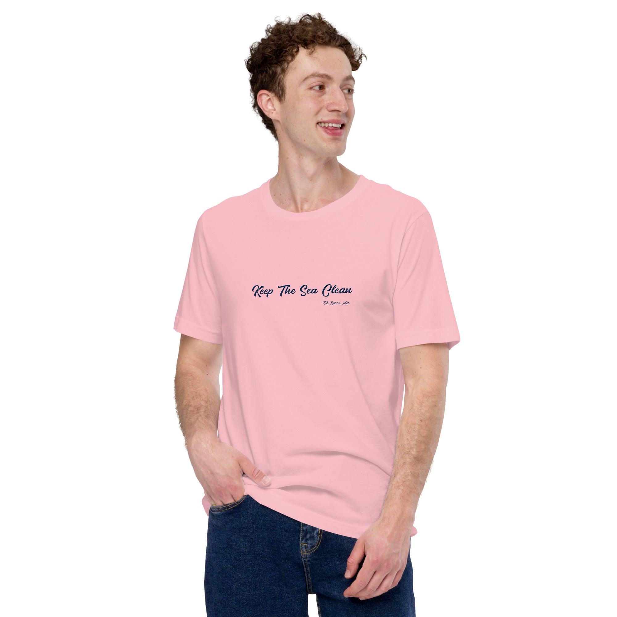 Unisex cotton t-shirt Keep The Sea Clean on light colors