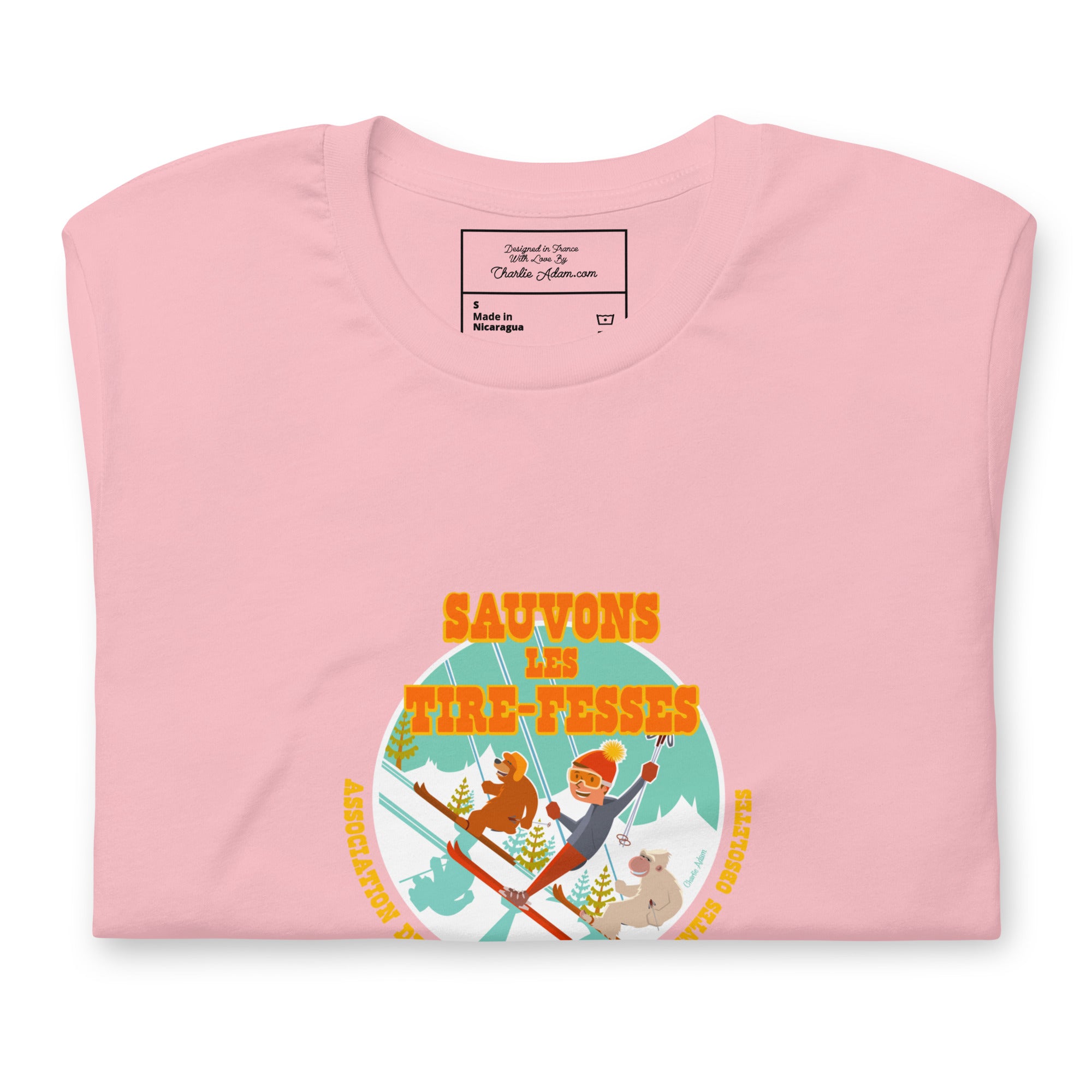 Unisex t-shirt Sauvons les Tires-fesses on light colors