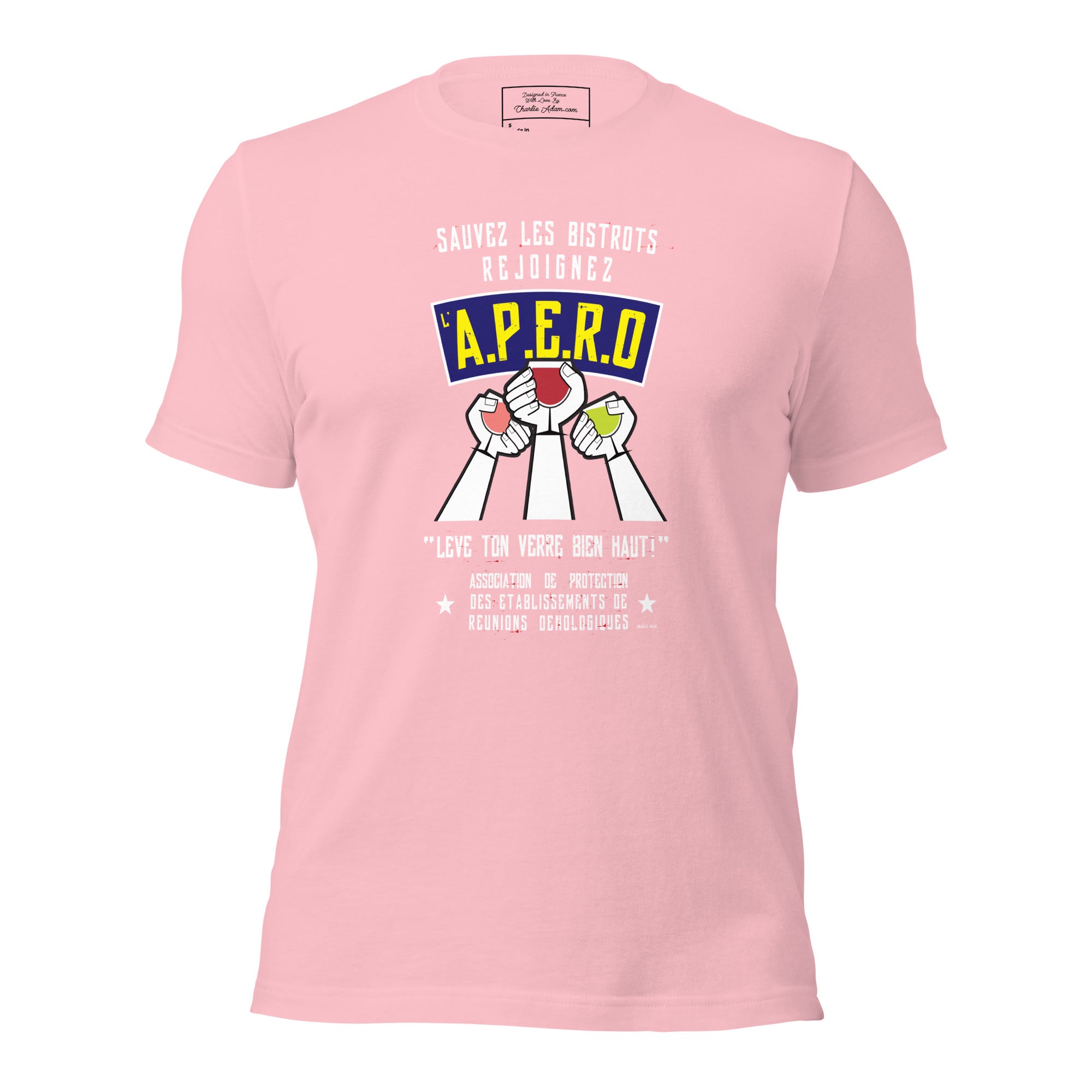 Unisex t-shirt Sauvez les Bistrots, rejoignez l'Apéro on light colors