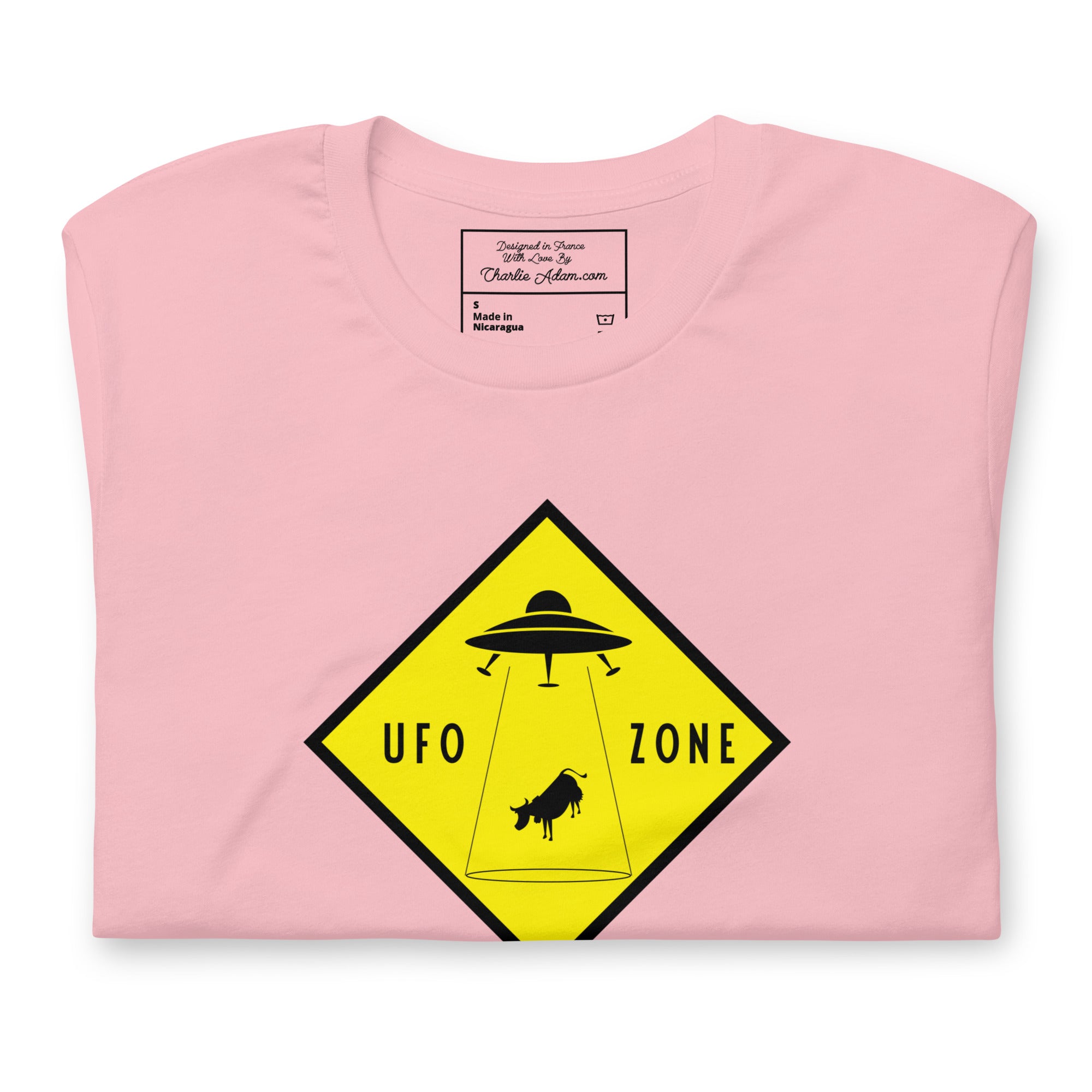 T-shirt en coton unisexe UFO Zone sur couleurs claires