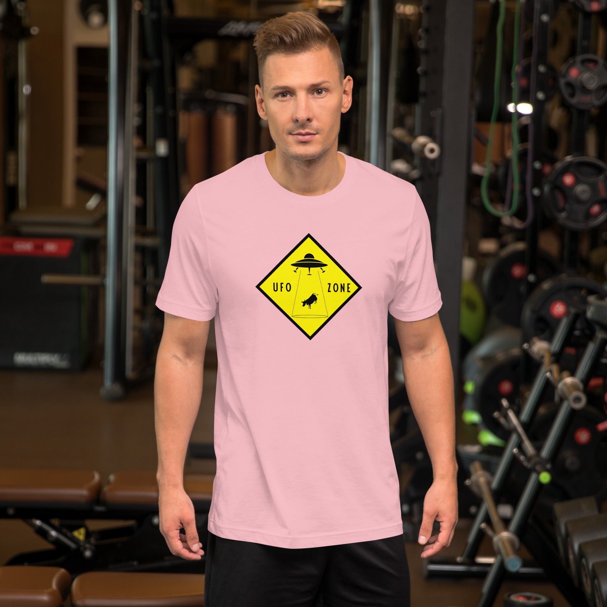 Unisex cotton t-shirt UFO Zone on light colors