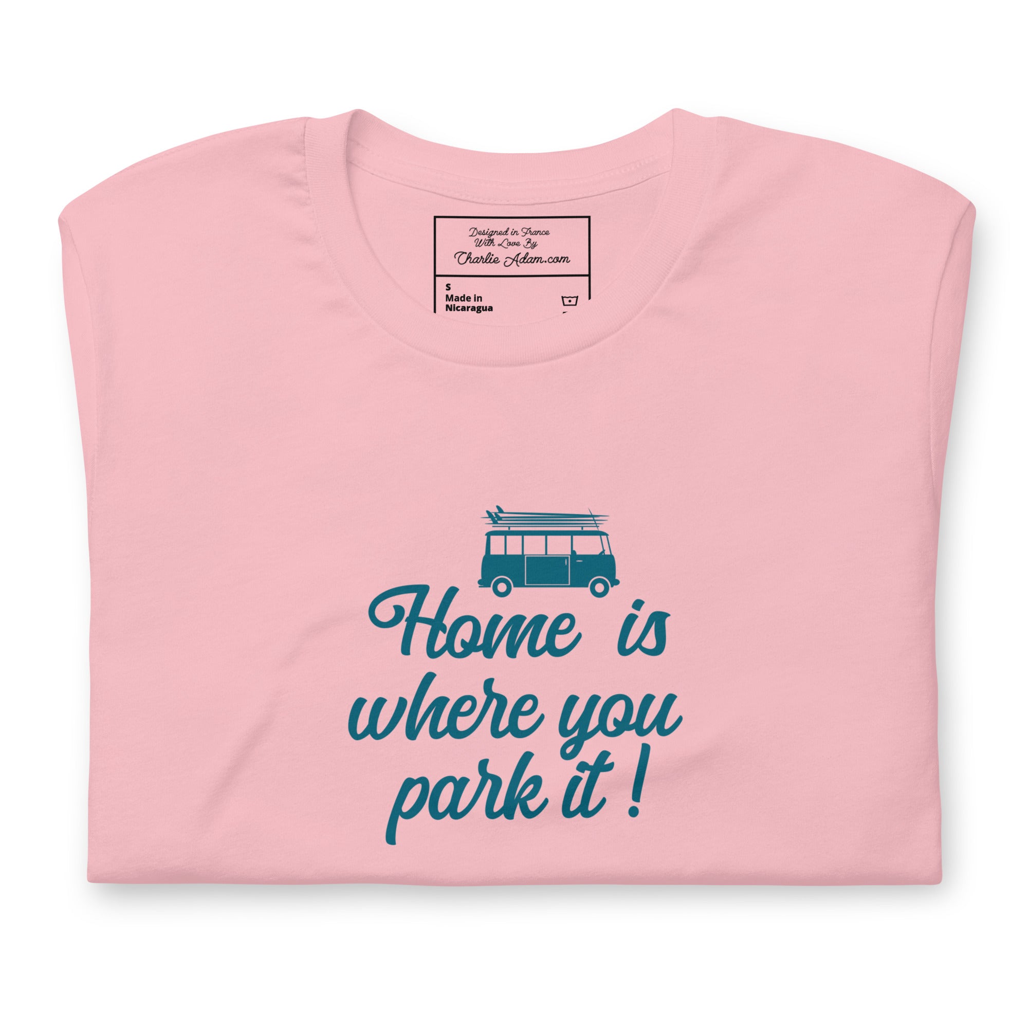 T-shirt en coton unisexe Blue Surf Combi sur couleurs claires