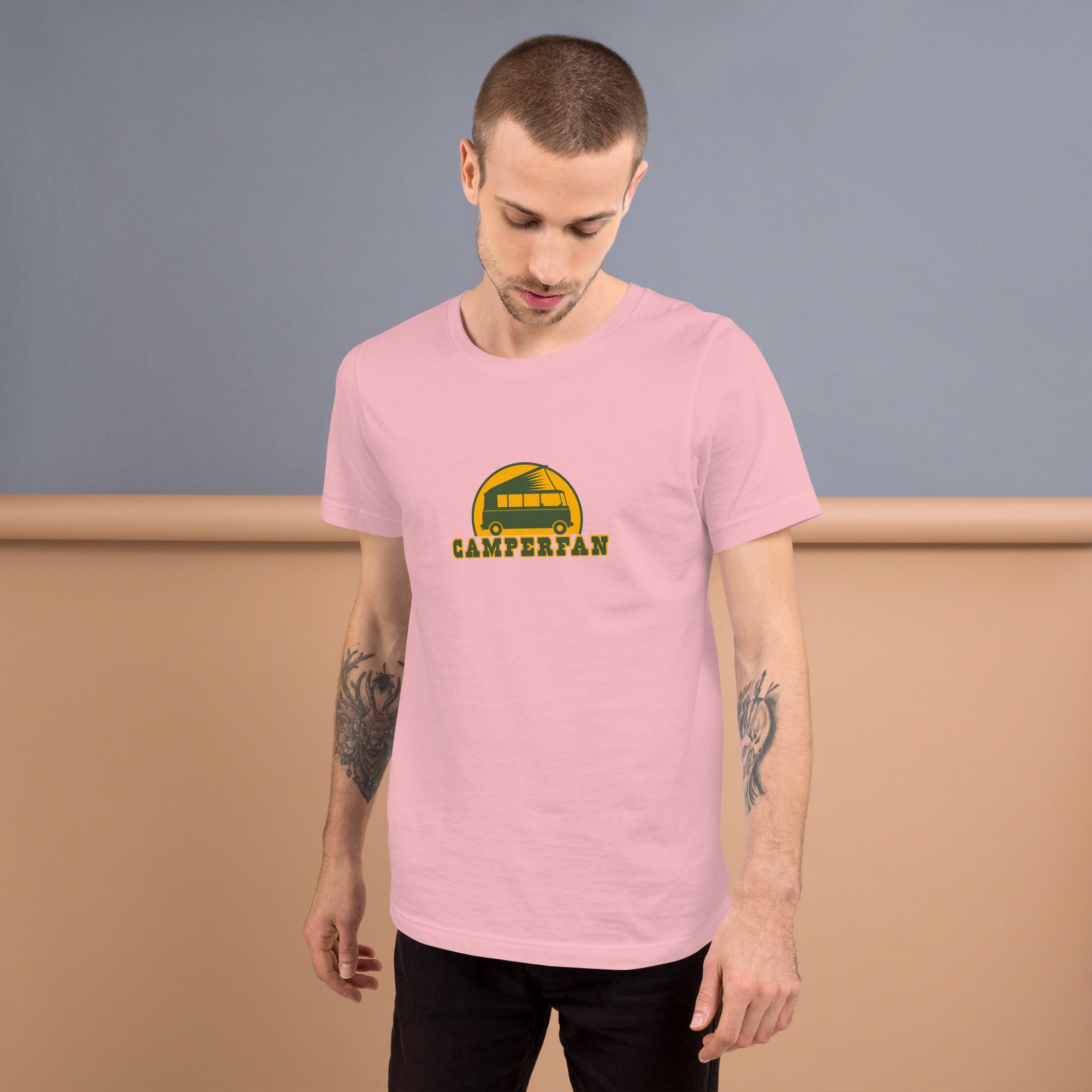 Unisex cotton t-shirt Camperfan on light colors