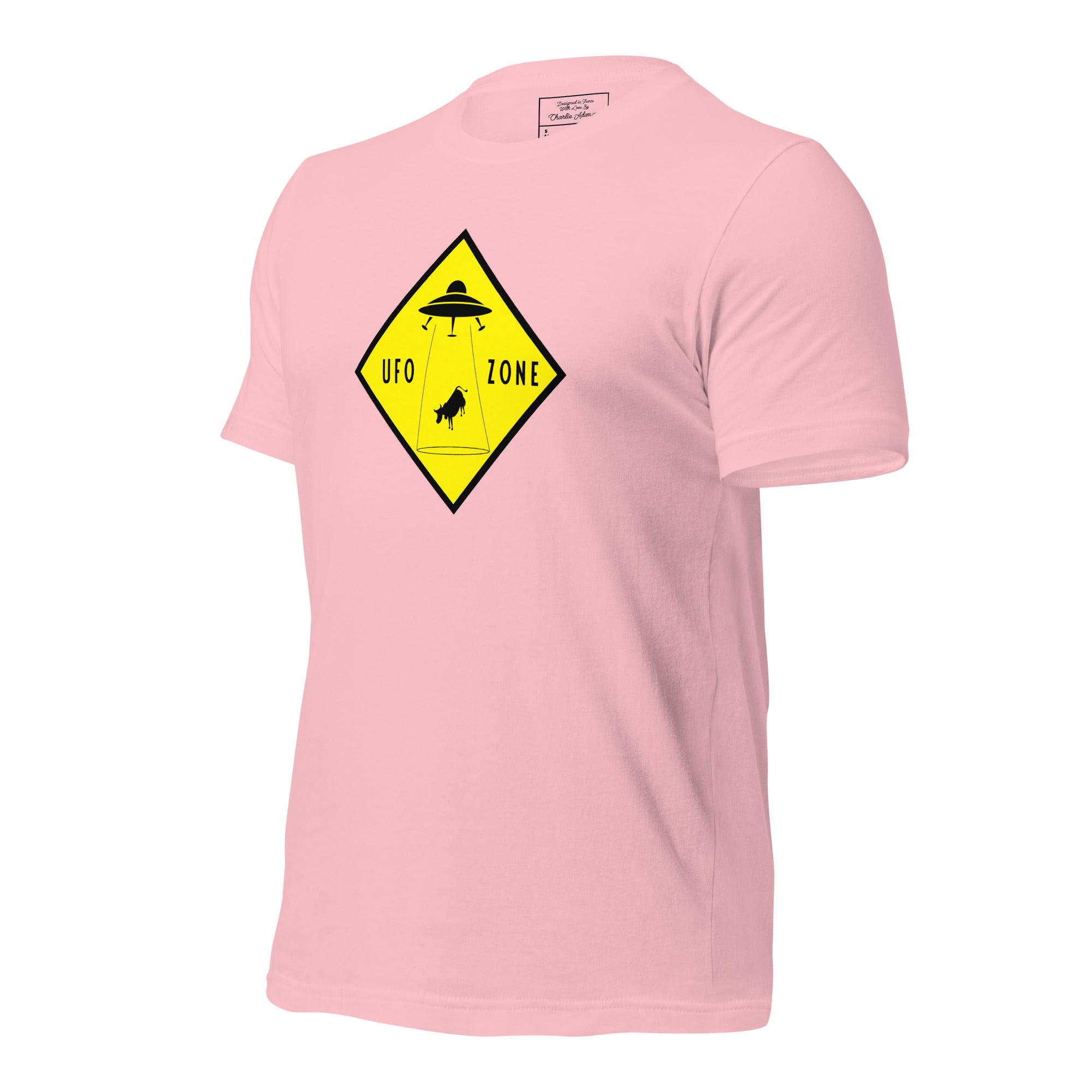 Unisex cotton t-shirt UFO Zone on light colors