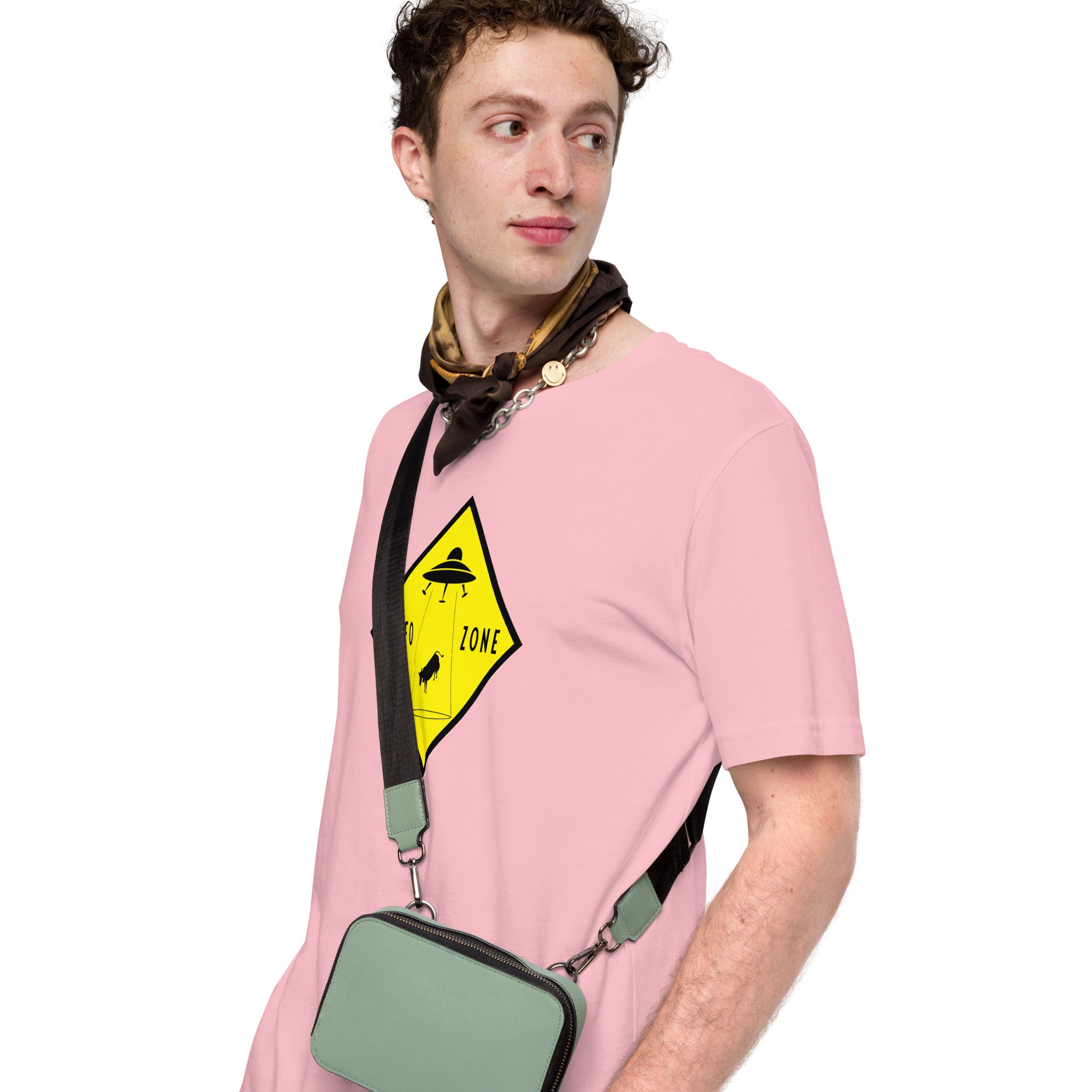 Unisex cotton t-shirt UFO Zone on light colors