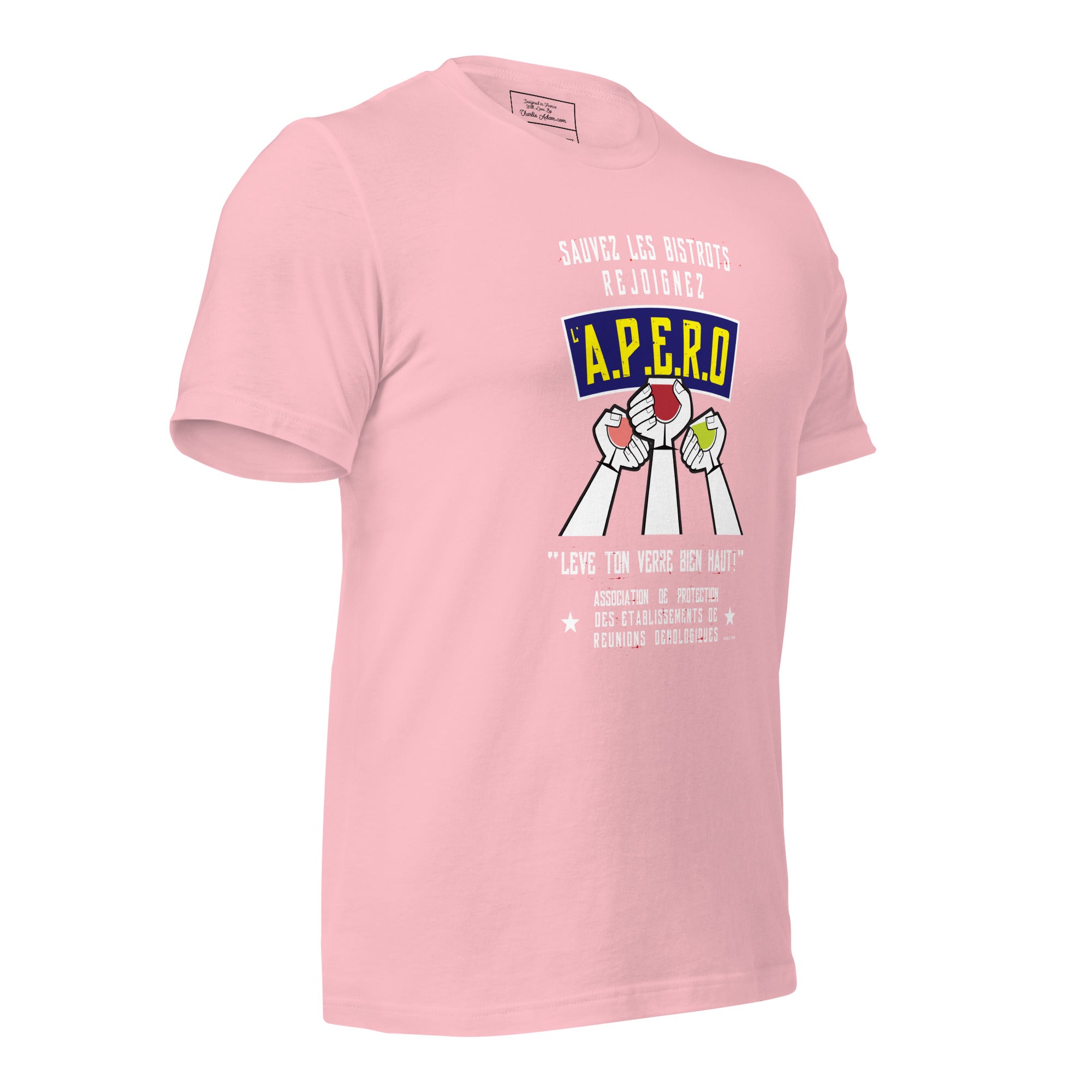 Unisex t-shirt Sauvez les Bistrots, rejoignez l'Apéro on light colors