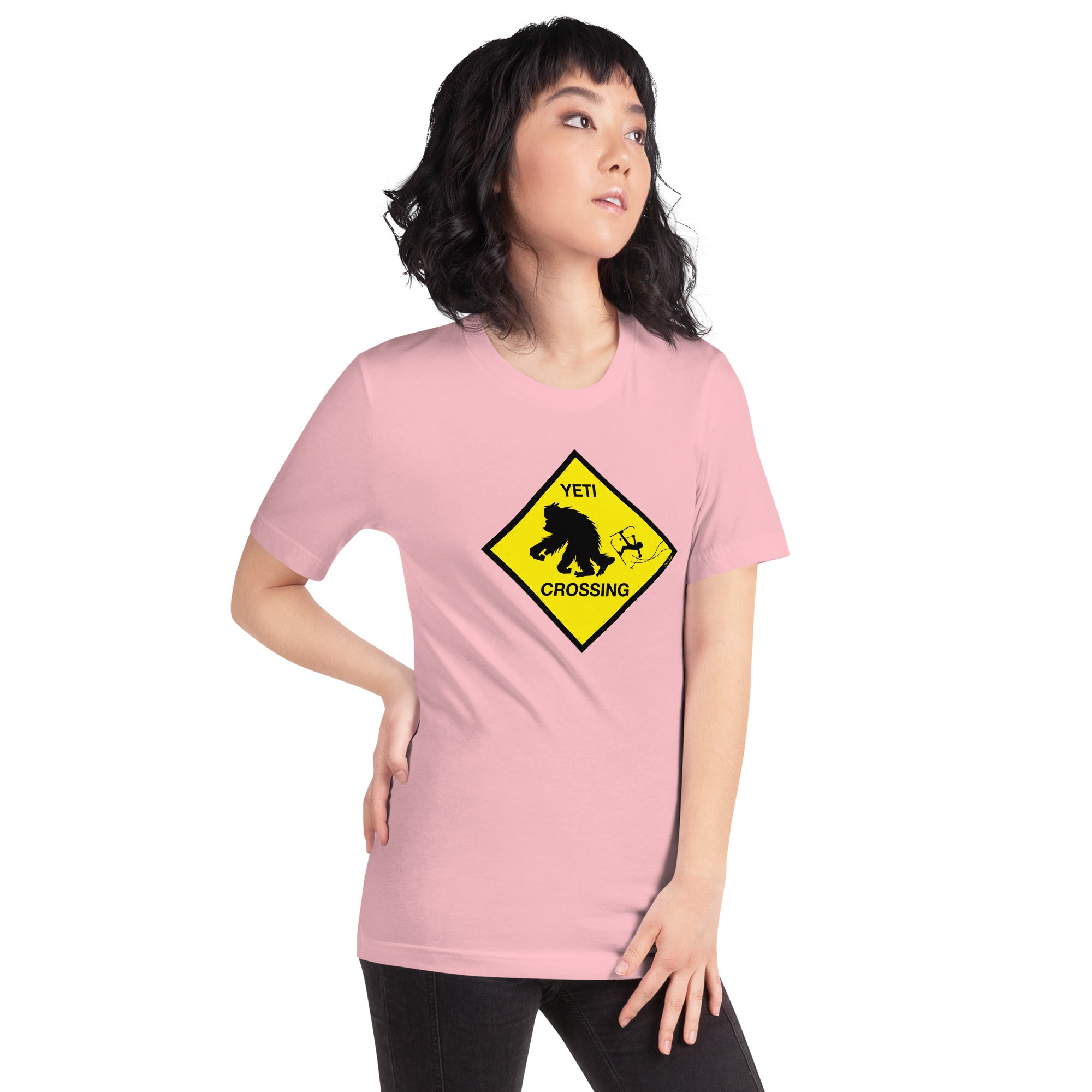 T-shirt en coton unisexe Yeti Crossing