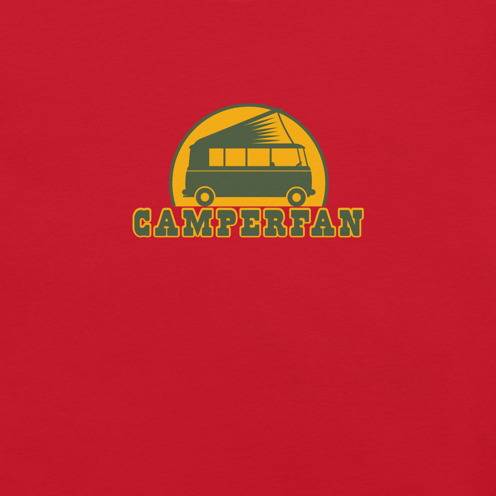 Unisex cotton t-shirt Camperfan on bright colors