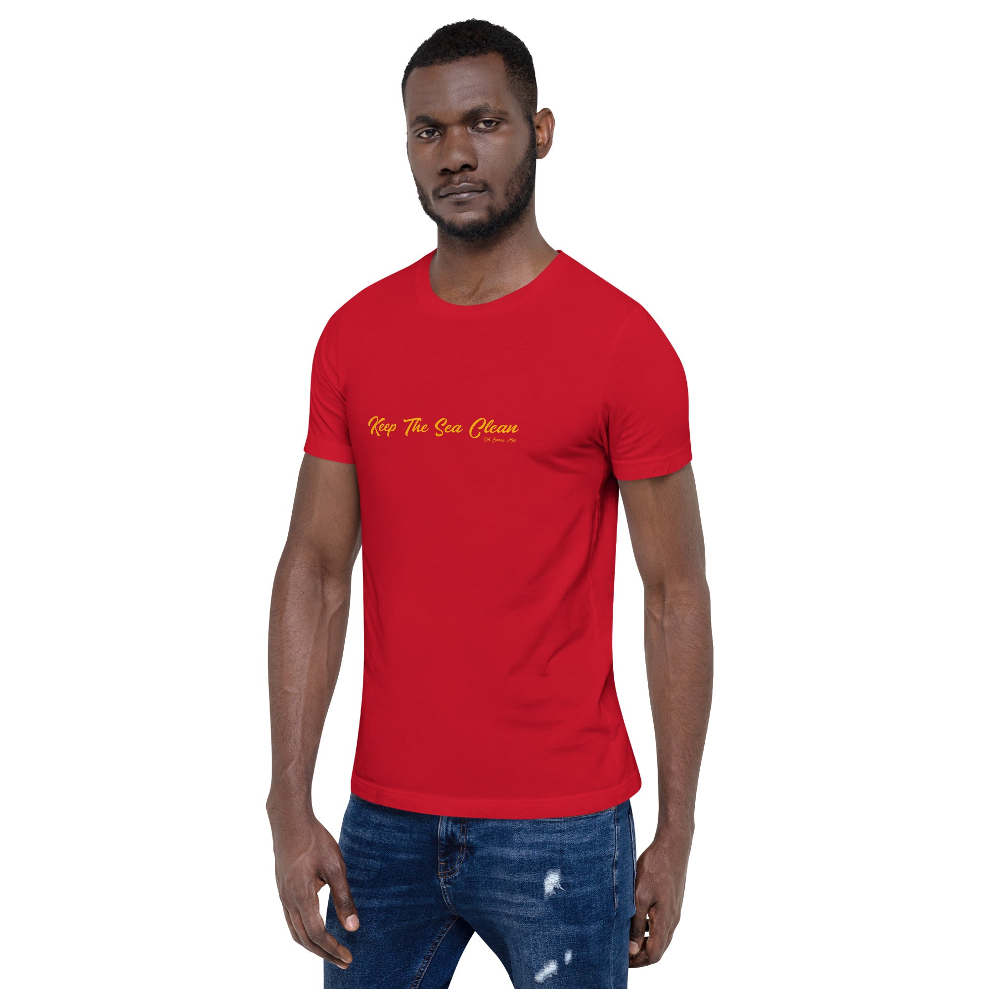 T-shirt en coton unisexe Keep The Sea Clean sur couleurs vives