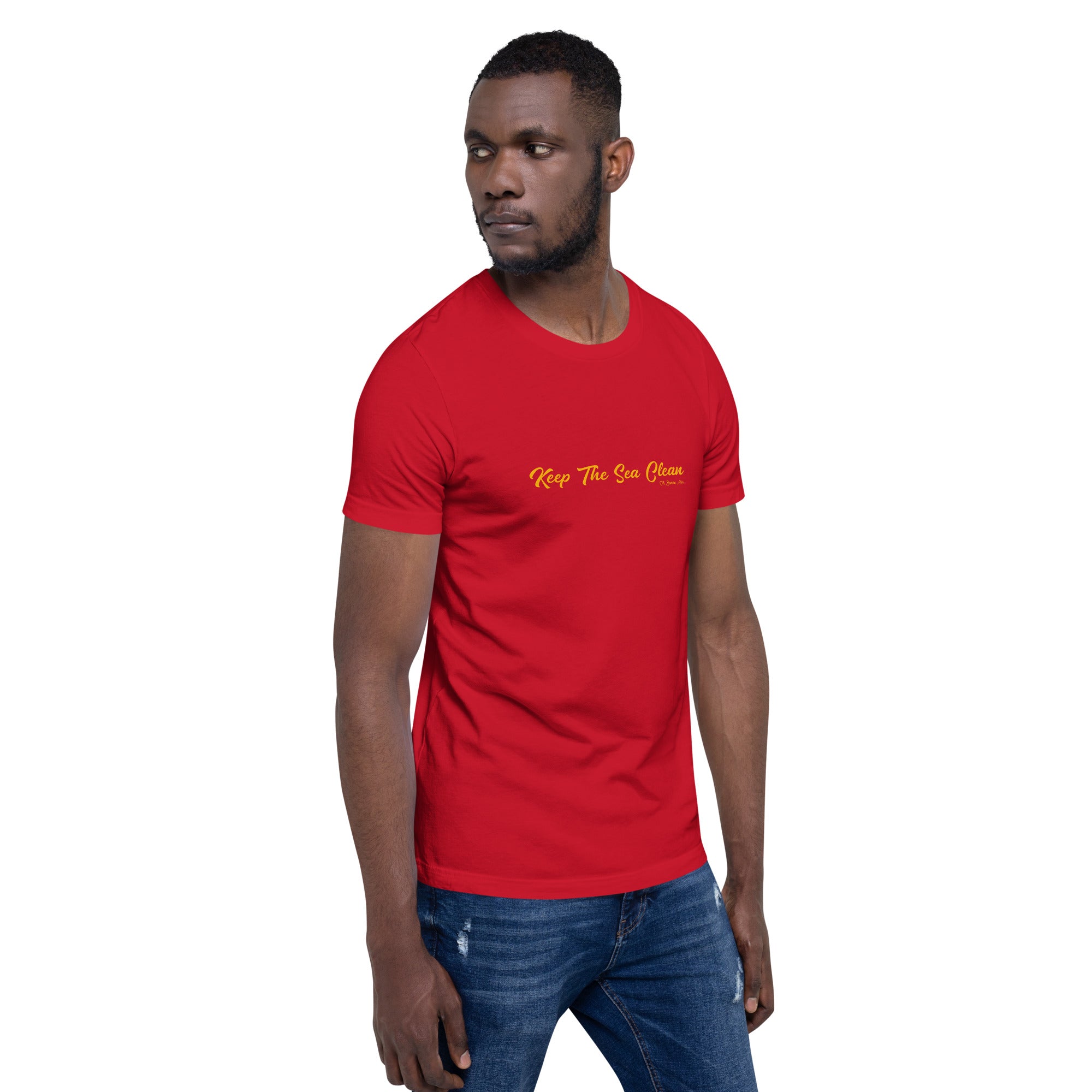 T-shirt en coton unisexe Keep The Sea Clean sur couleurs vives