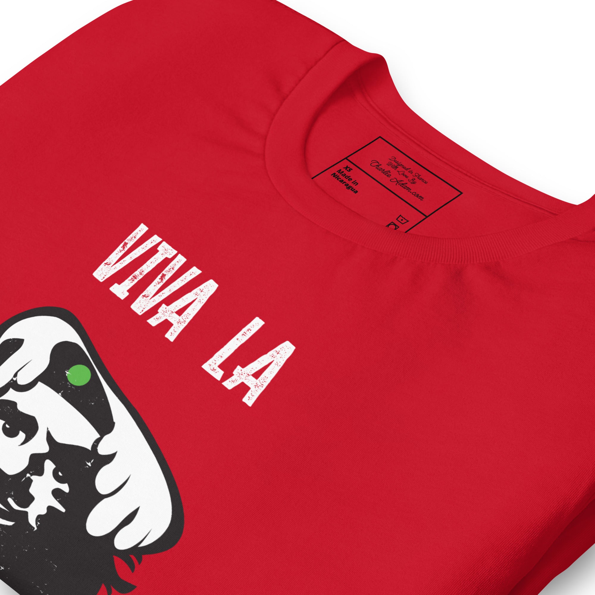 Unisex cotton t-shirt Viva la Rebolochon on bright colors