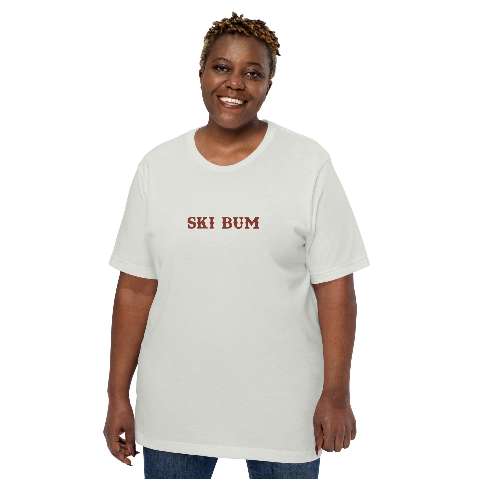 Unisex t-shirt Ski Bum on light colors