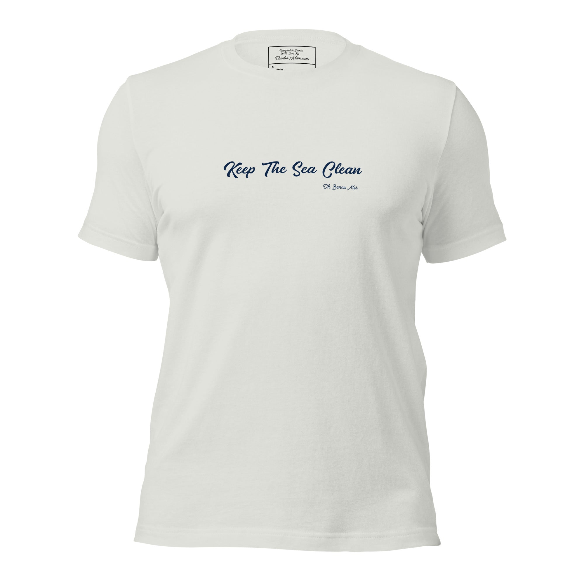 Unisex cotton t-shirt Keep The Sea Clean on light colors