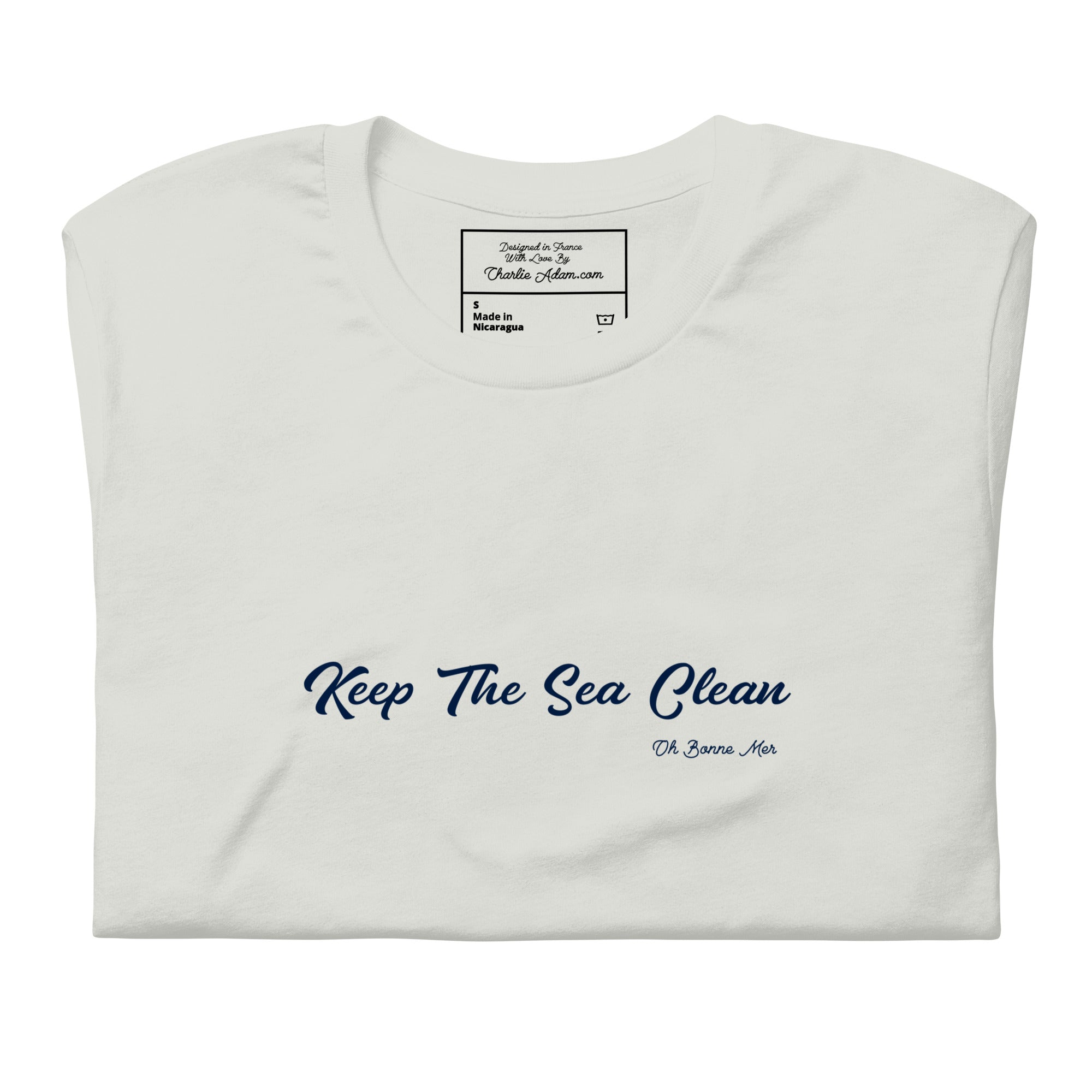 Unisex cotton t-shirt Keep The Sea Clean on light colors