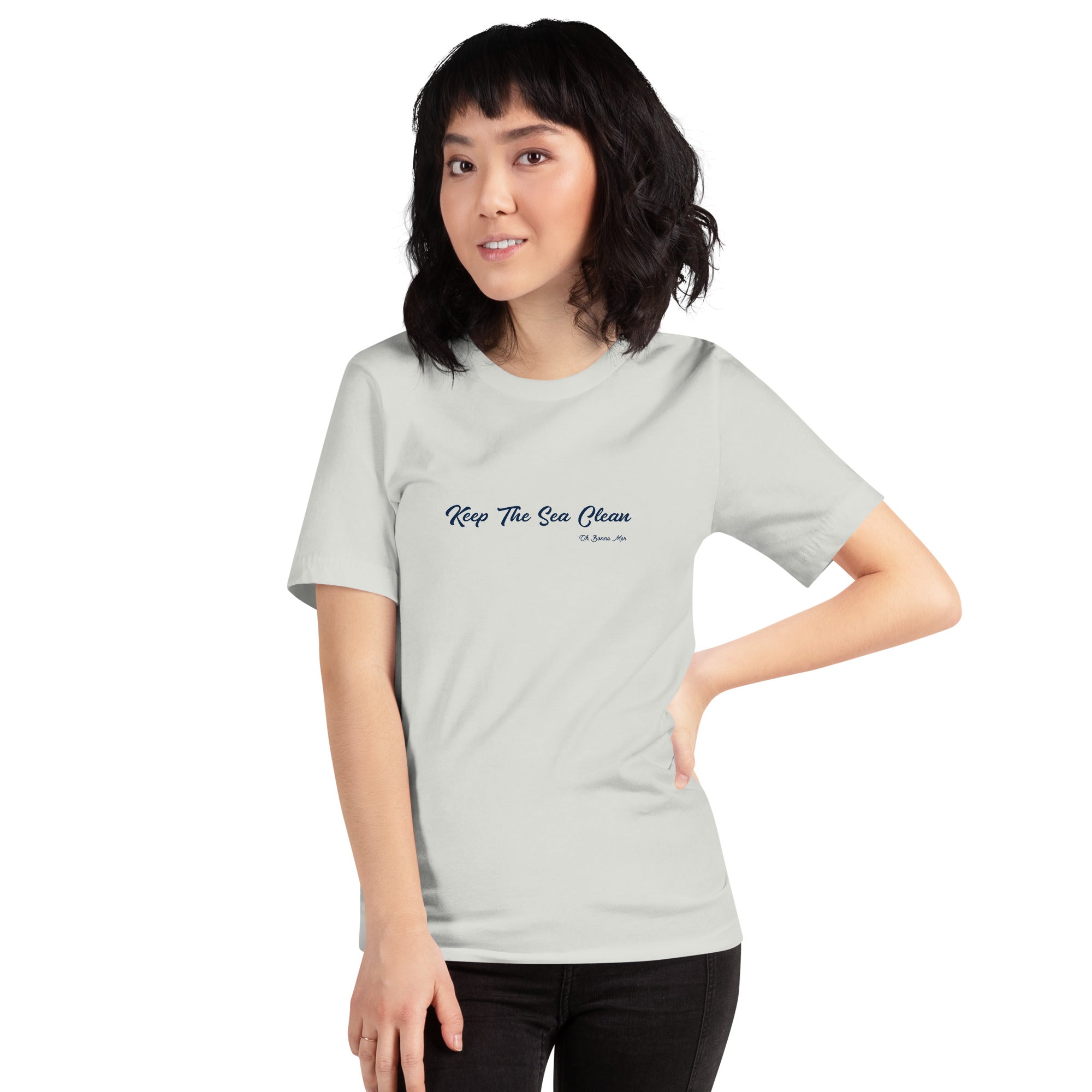 T-shirt en coton unisexe Keep The Sea Clean sur couleurs claires