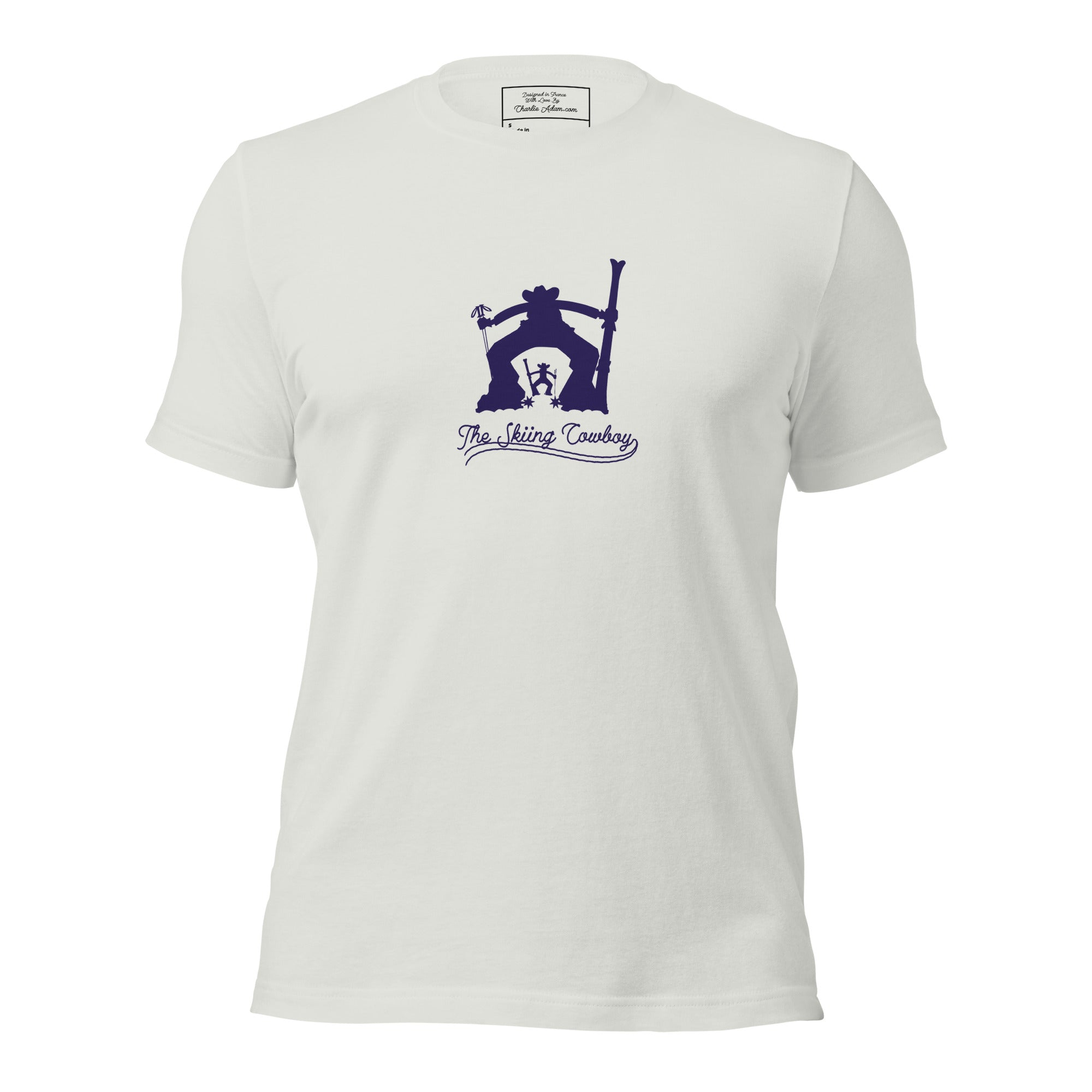 T-shirt en coton unisexe Ski Fight at OK Corral Silhouette sur couleurs claires