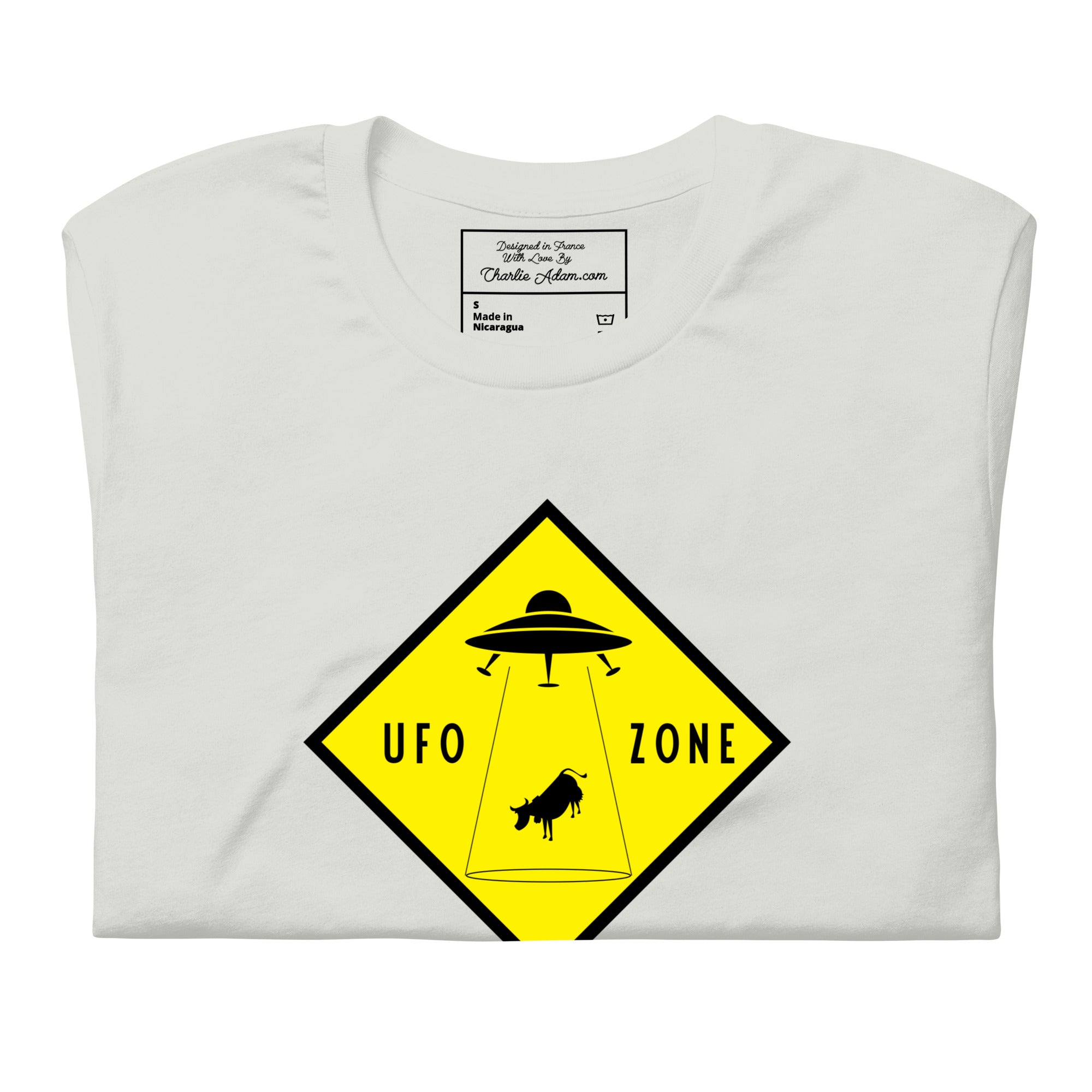 T-shirt en coton unisexe UFO Zone sur couleurs claires