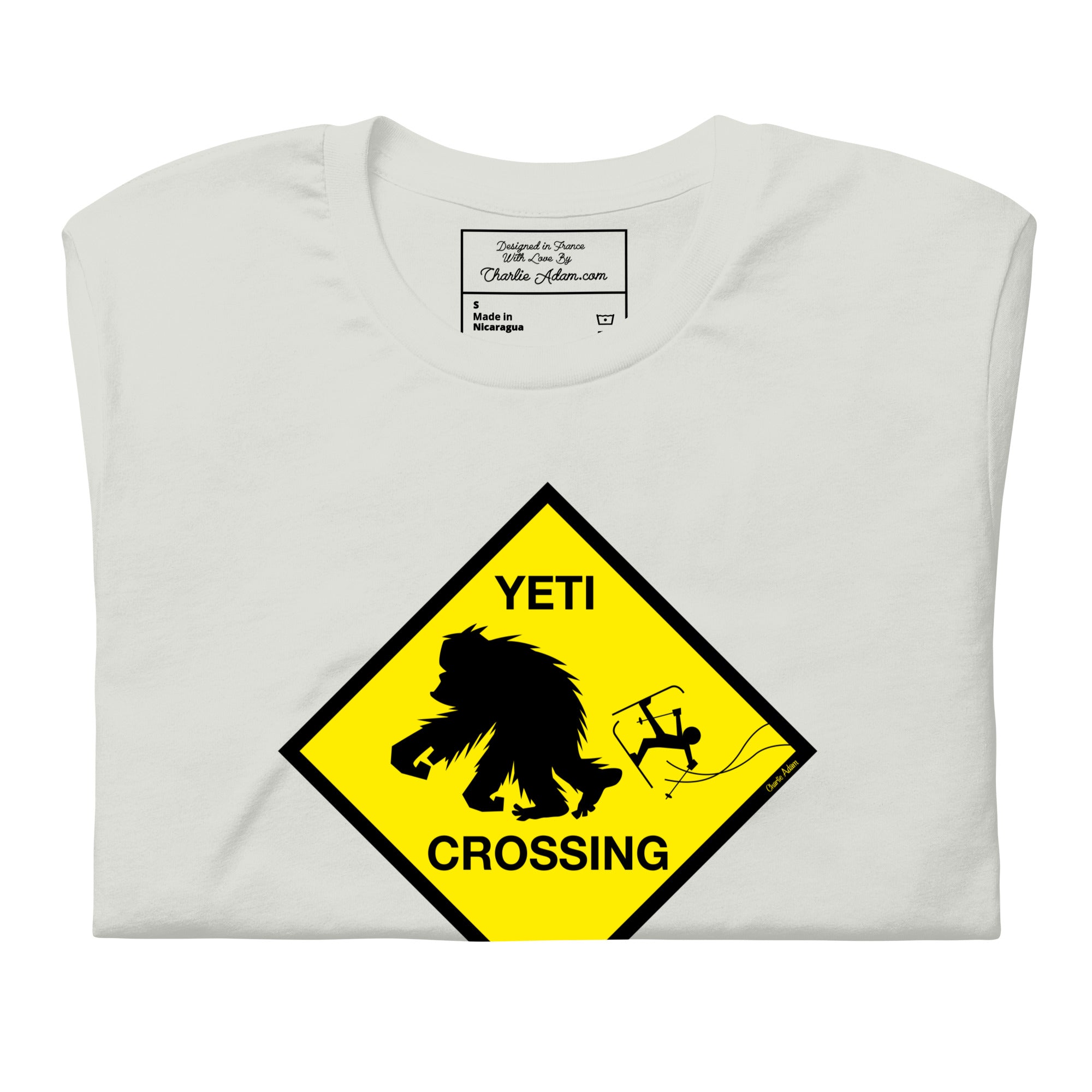 T-shirt en coton unisexe Yeti Crossing