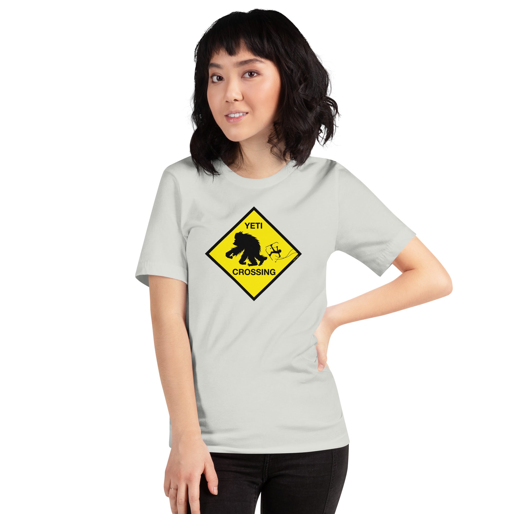 T-shirt en coton unisexe Yeti Crossing