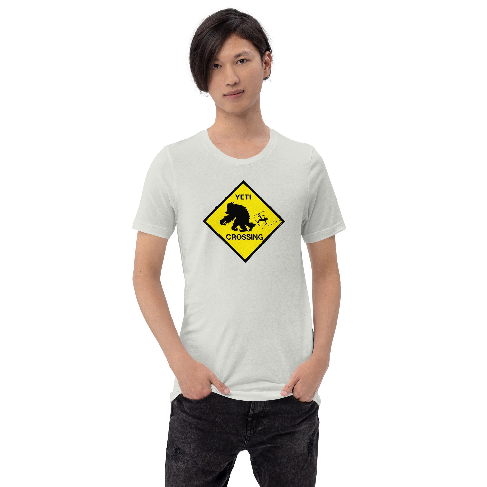 T-shirt en coton unisexe Yeti Crossing