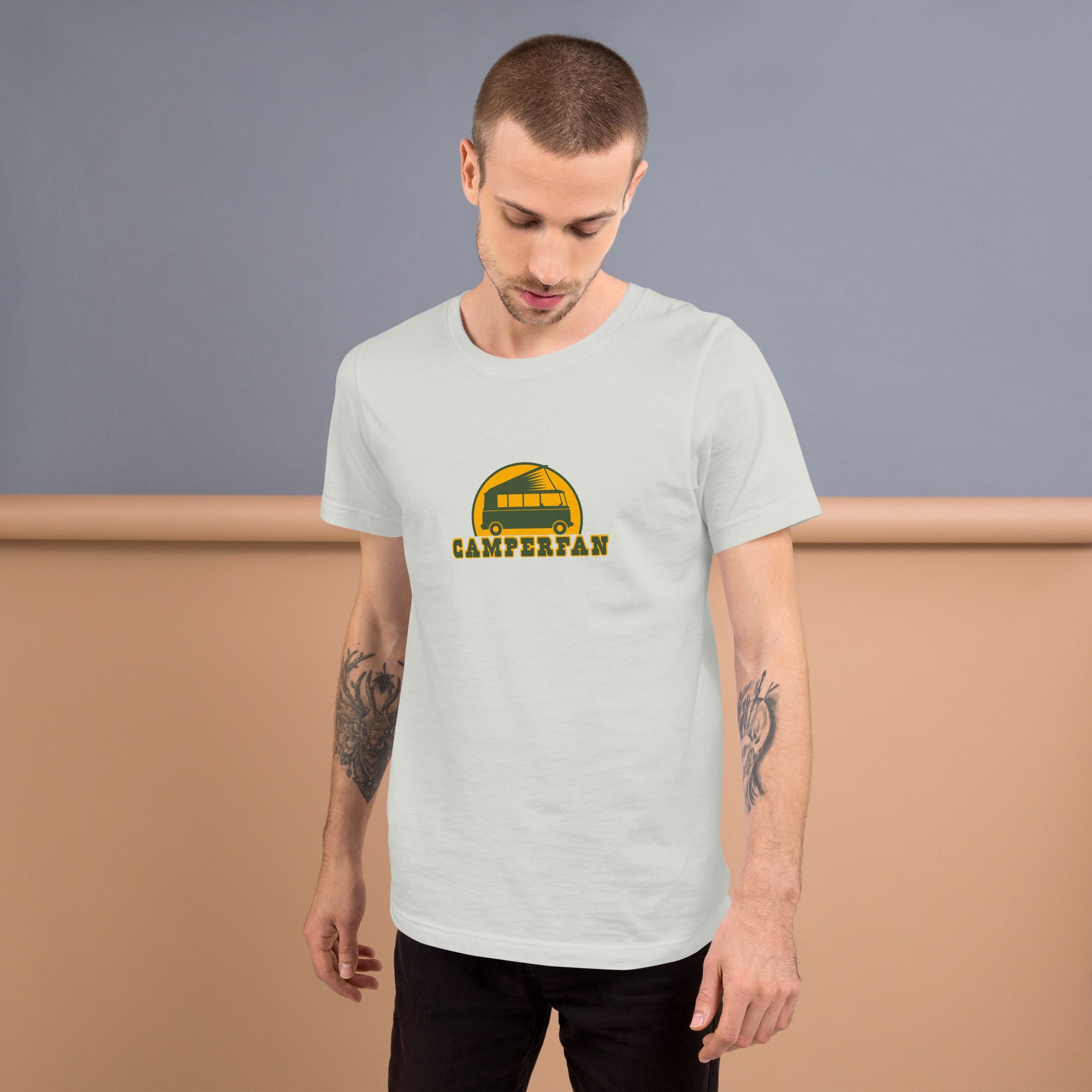 Unisex cotton t-shirt Camperfan on light colors