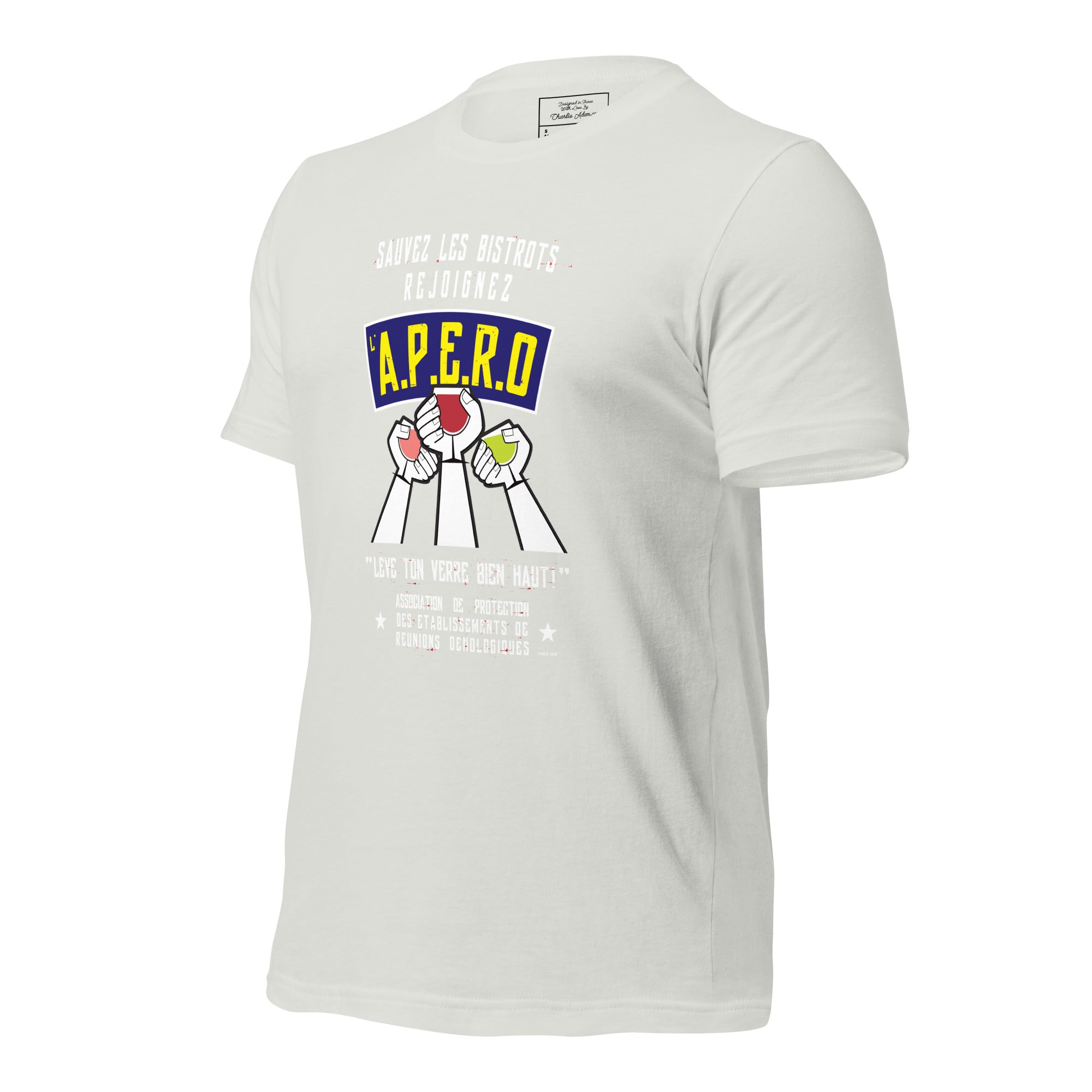 Unisex t-shirt Sauvez les Bistrots, rejoignez l'Apéro on light colors