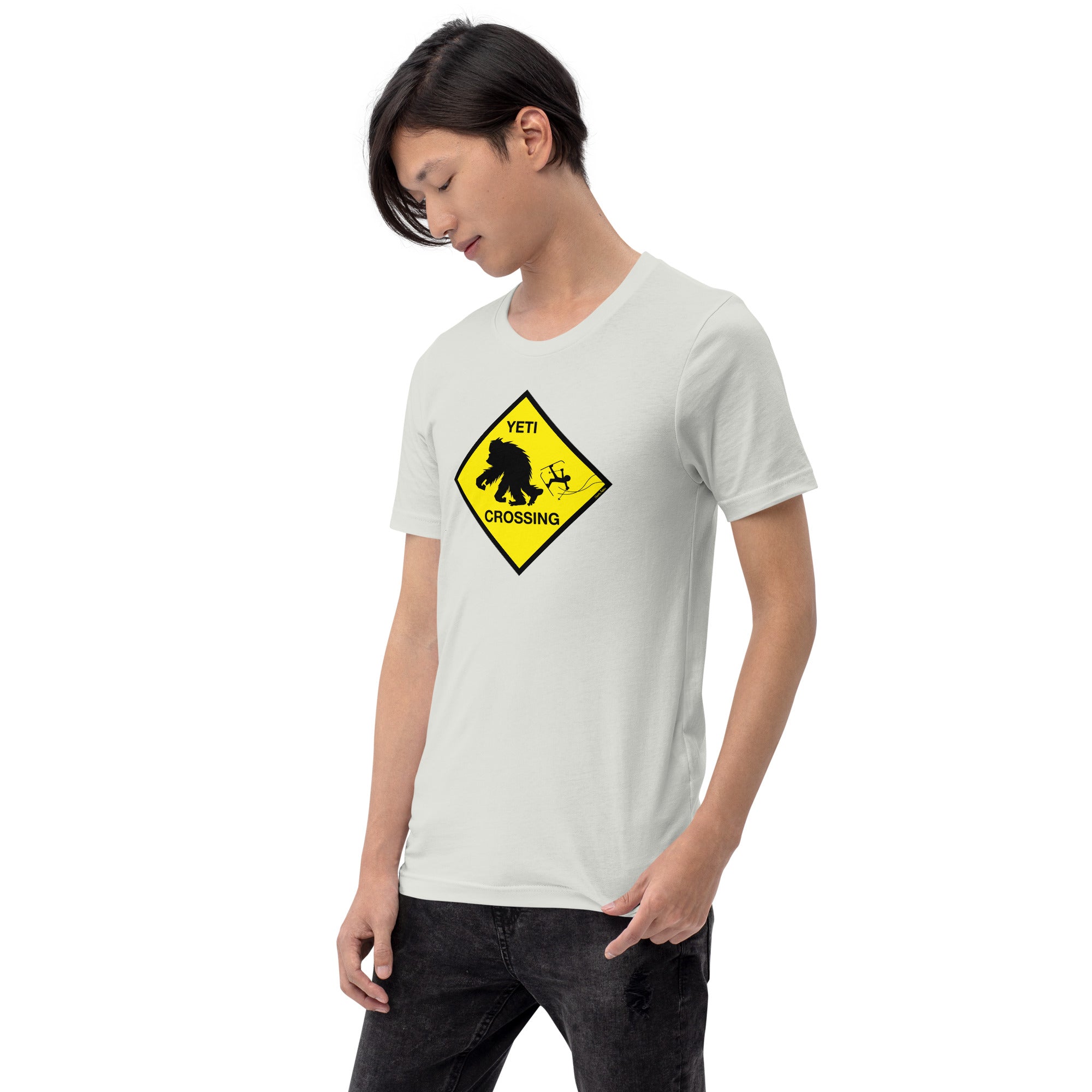 T-shirt en coton unisexe Yeti Crossing