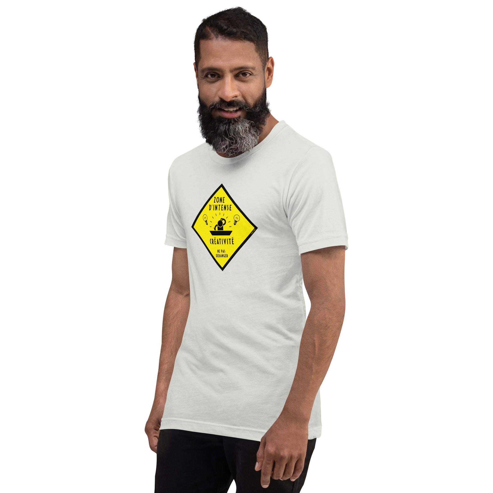 T-shirt en coton unisexe Zone d'intense créativité, Ne pas déranger sur couleurs claires