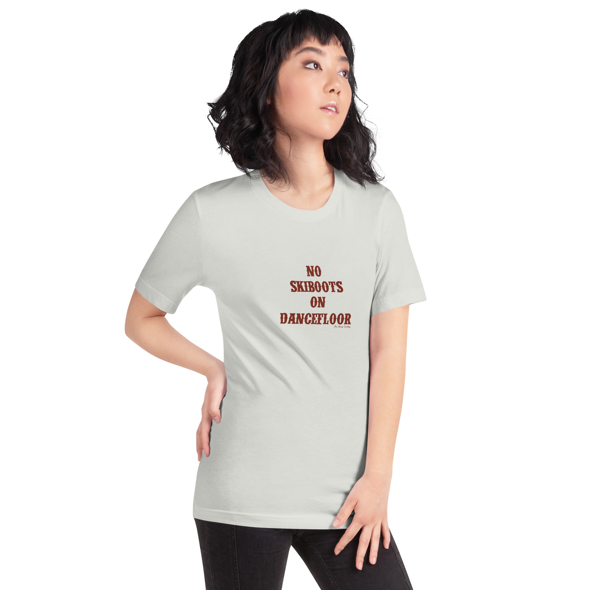 Unisex t-shirt No Skiboots on Dancefloor on light colors