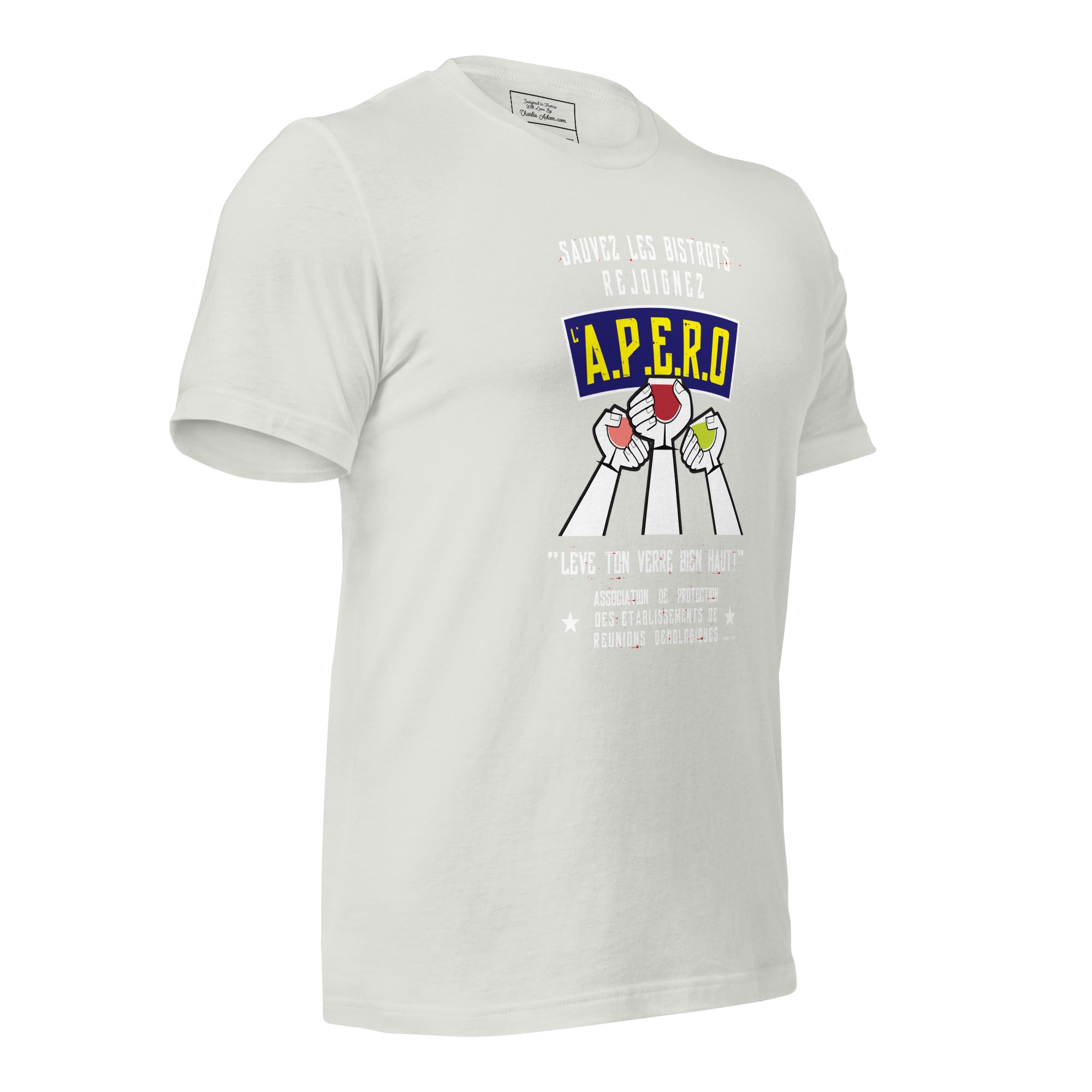 Unisex t-shirt Sauvez les Bistrots, rejoignez l'Apéro on light colors