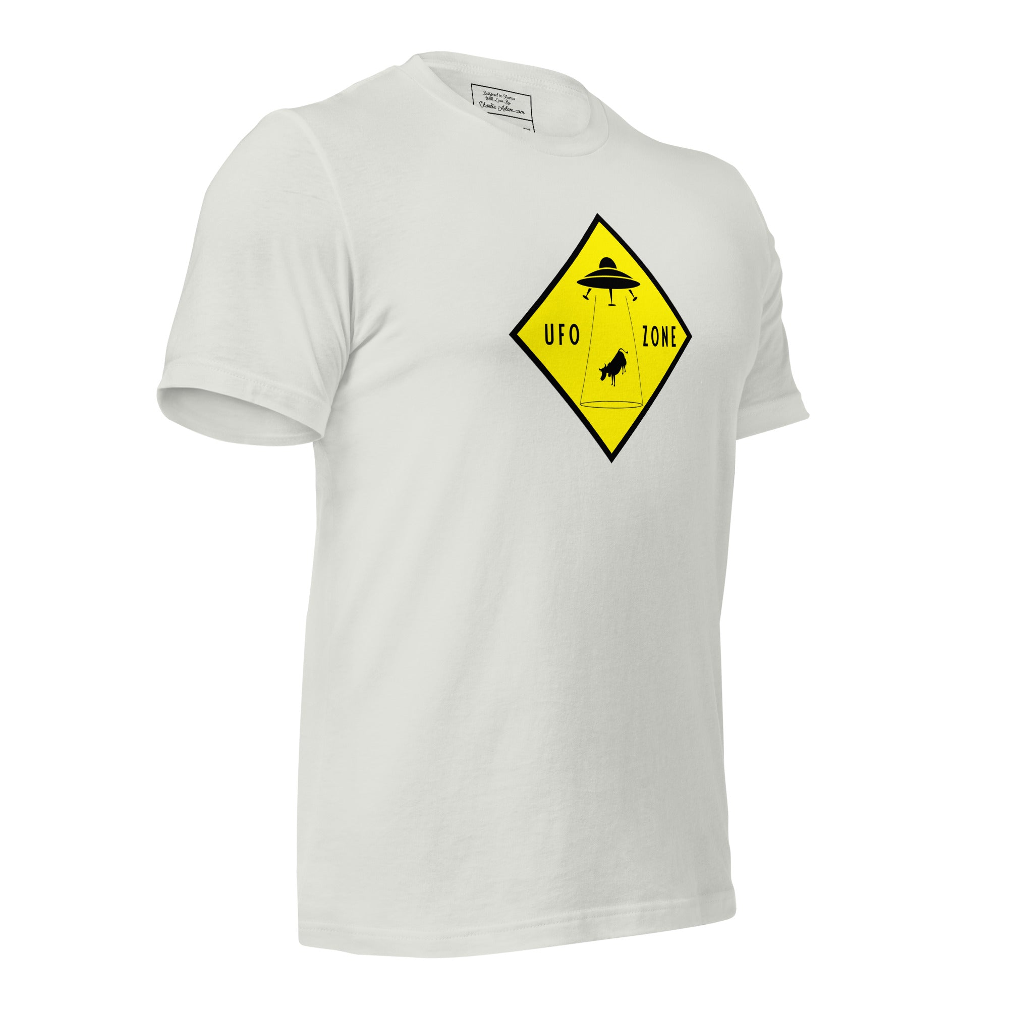 T-shirt en coton unisexe UFO Zone sur couleurs claires