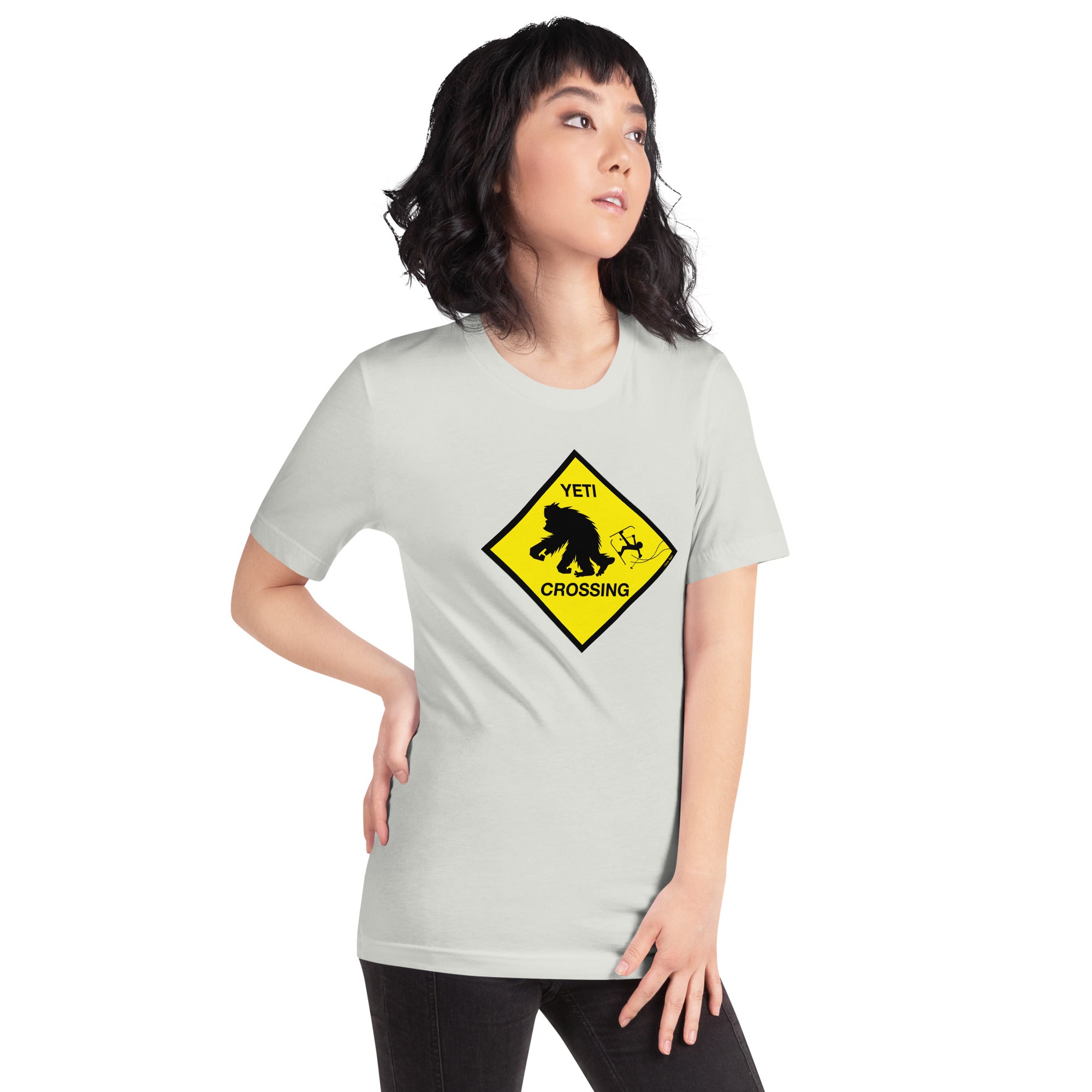 T-shirt en coton unisexe Yeti Crossing