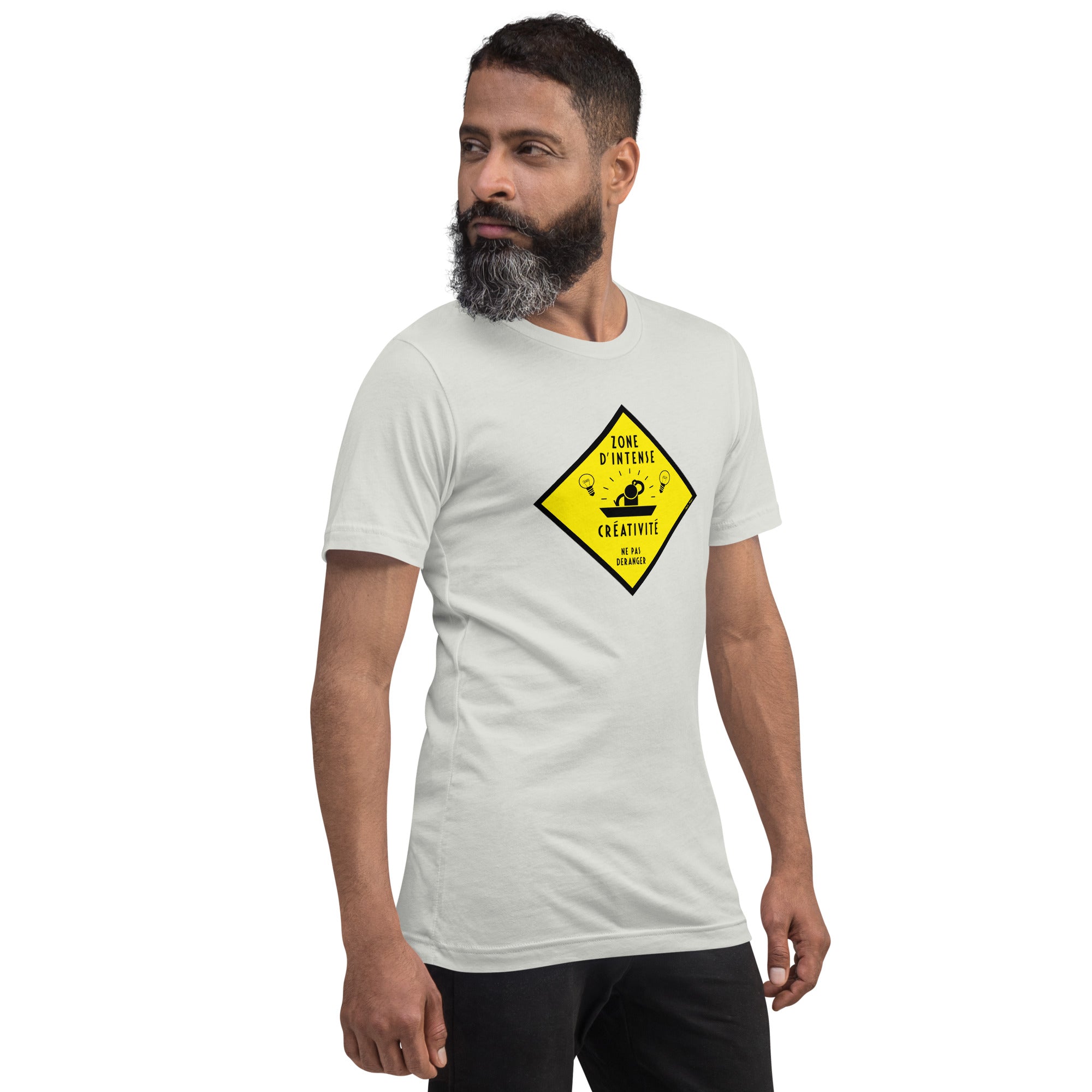 T-shirt en coton unisexe Zone d'intense créativité, Ne pas déranger sur couleurs claires