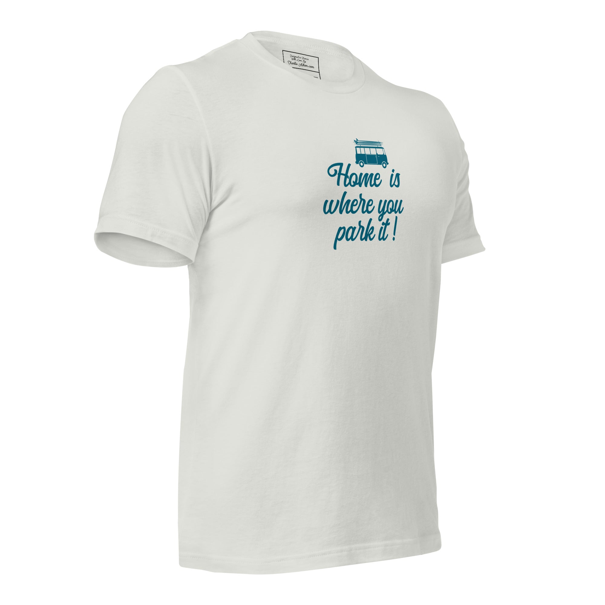 T-shirt en coton unisexe Blue Surf Combi sur couleurs claires