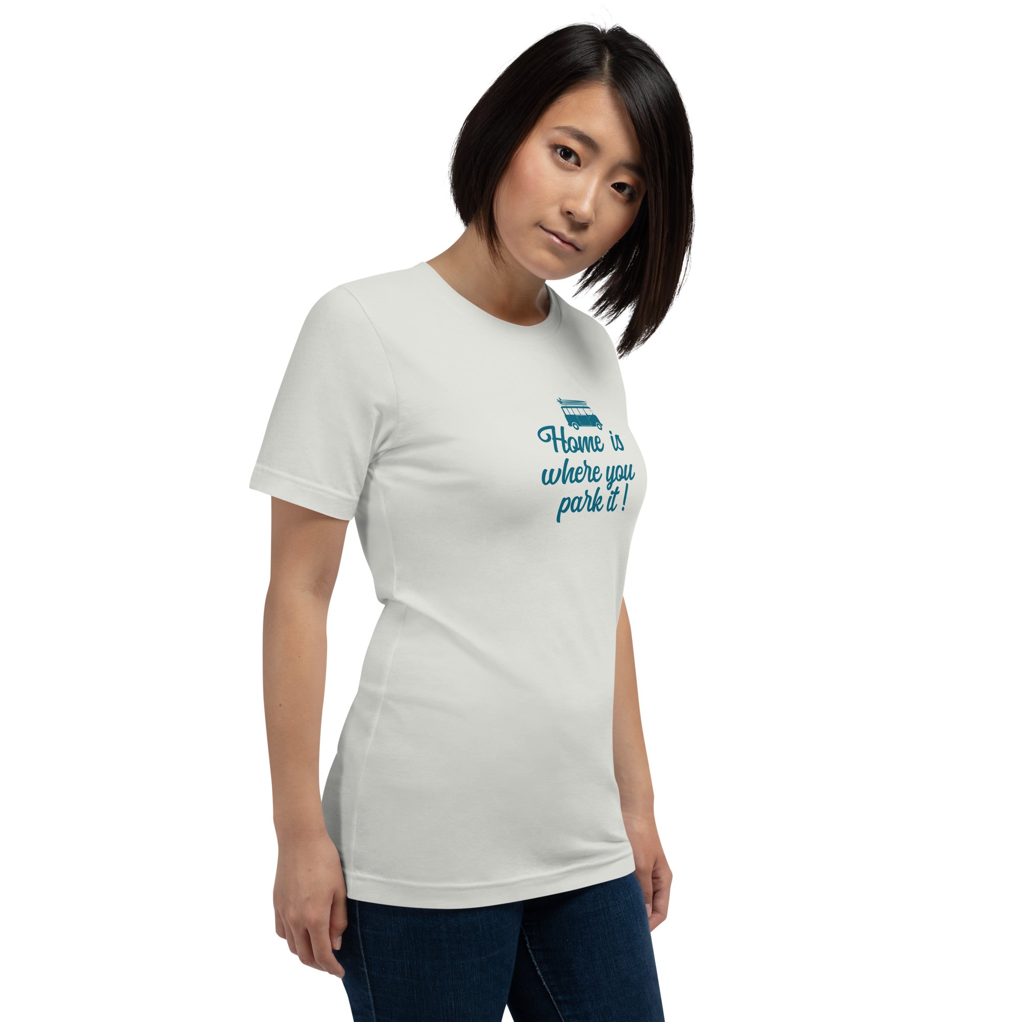 T-shirt en coton unisexe Blue Surf Combi sur couleurs claires