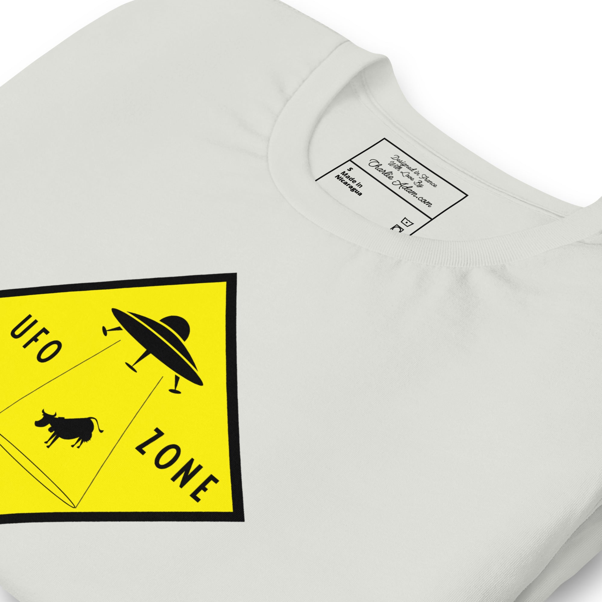 T-shirt en coton unisexe UFO Zone sur couleurs claires