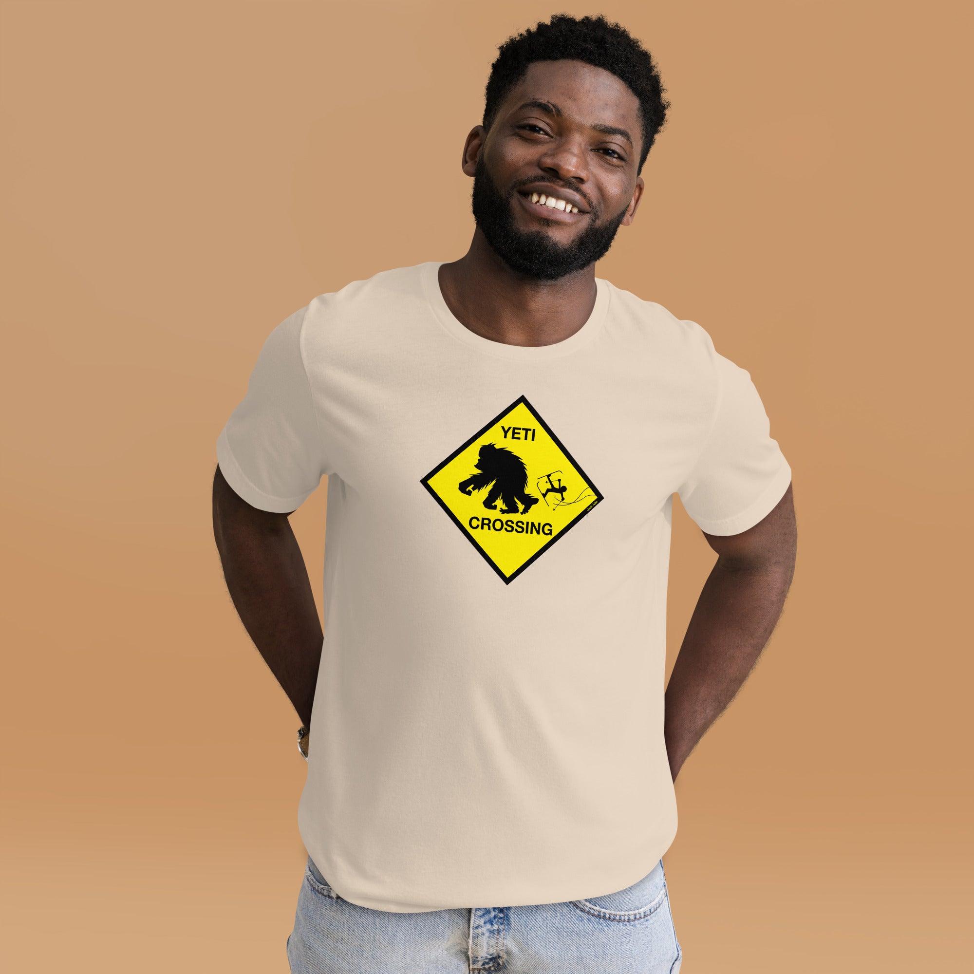 T-shirt en coton unisexe Yeti Crossing