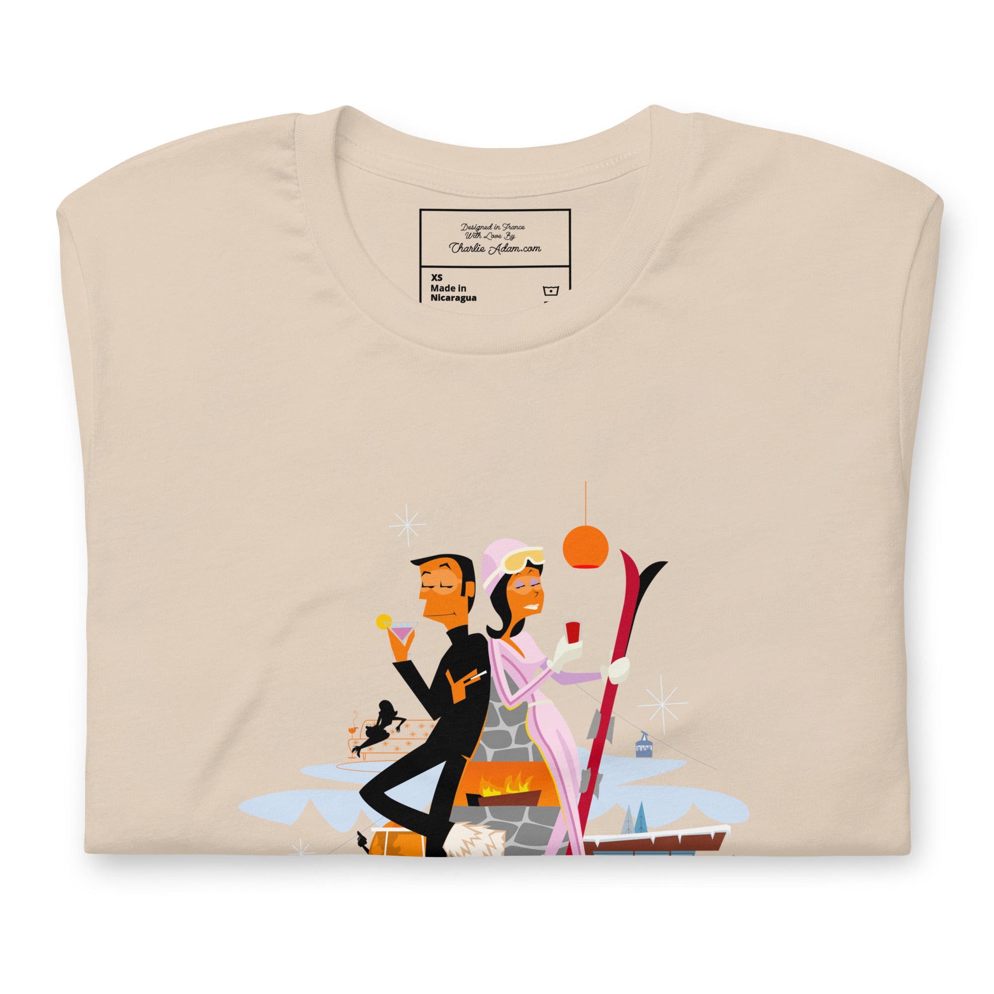 T-shirt en coton unisexe License To Chill Mission Après-Ski sur couleurs claires