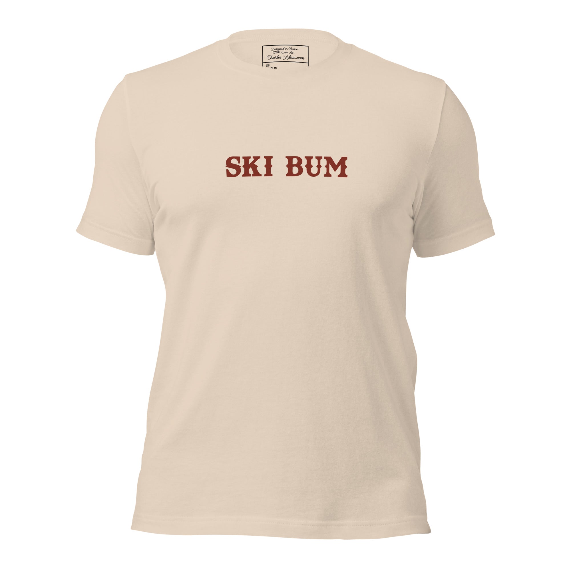 Unisex t-shirt Ski Bum on light colors