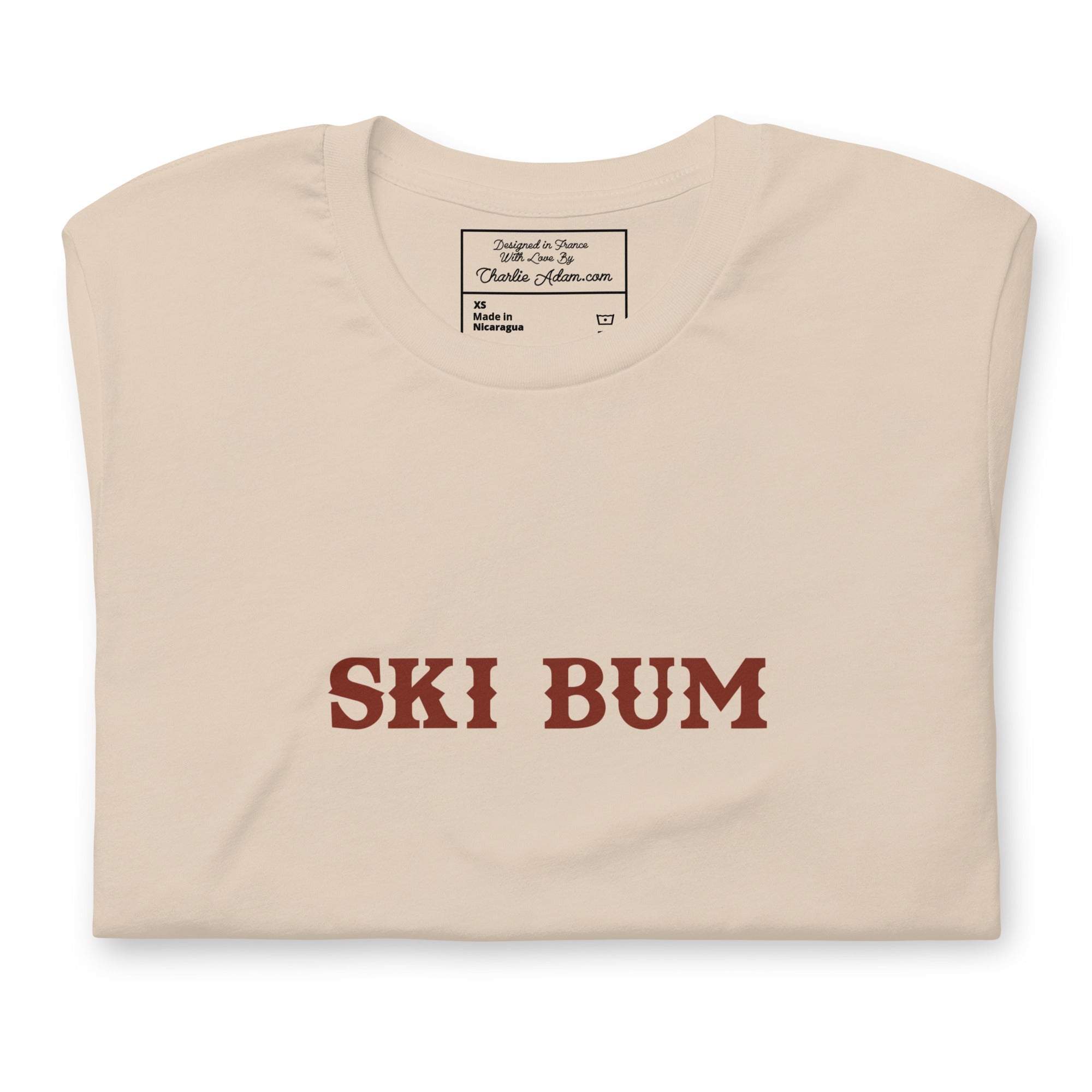 Unisex t-shirt Ski Bum on light colors