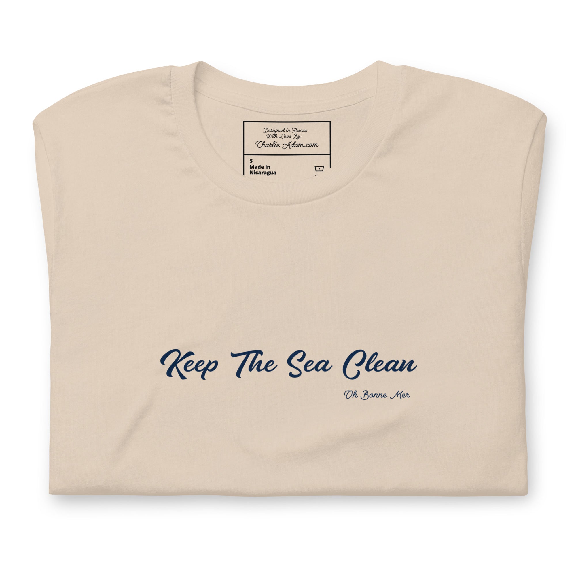 Unisex cotton t-shirt Keep The Sea Clean on light colors