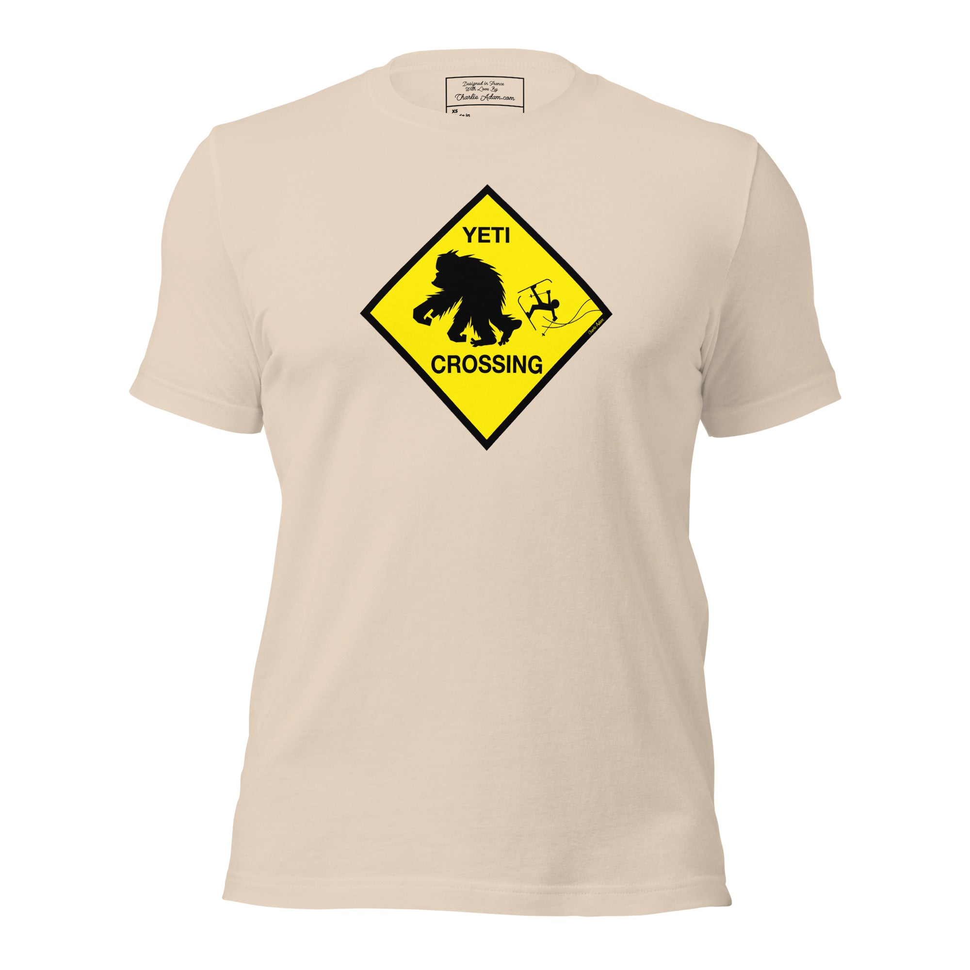 T-shirt en coton unisexe Yeti Crossing