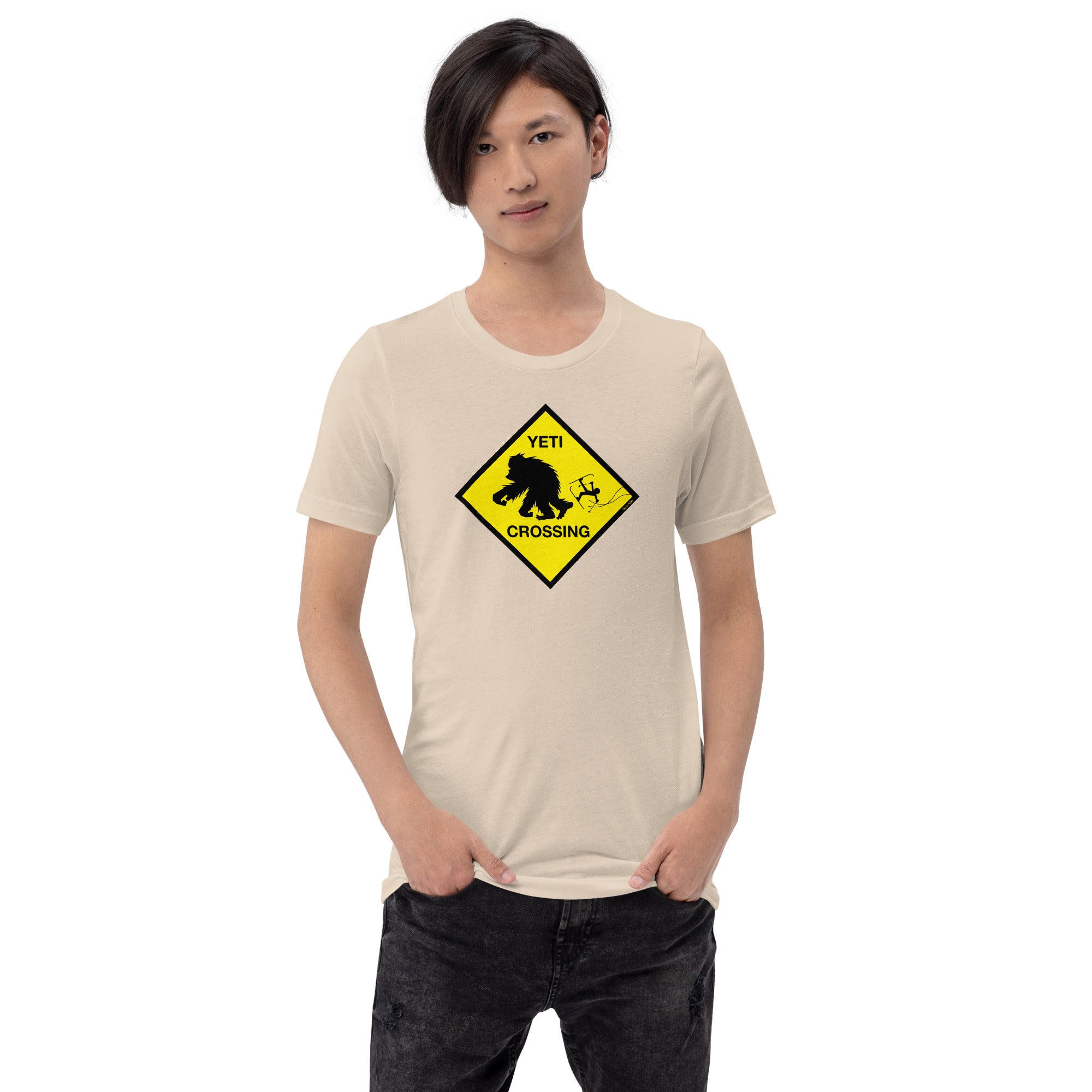 Unisex cotton t-shirt Yeti Crossing