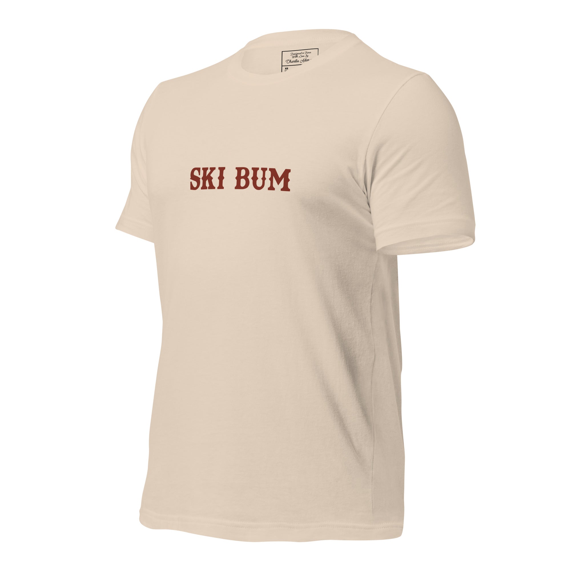 Unisex t-shirt Ski Bum on light colors