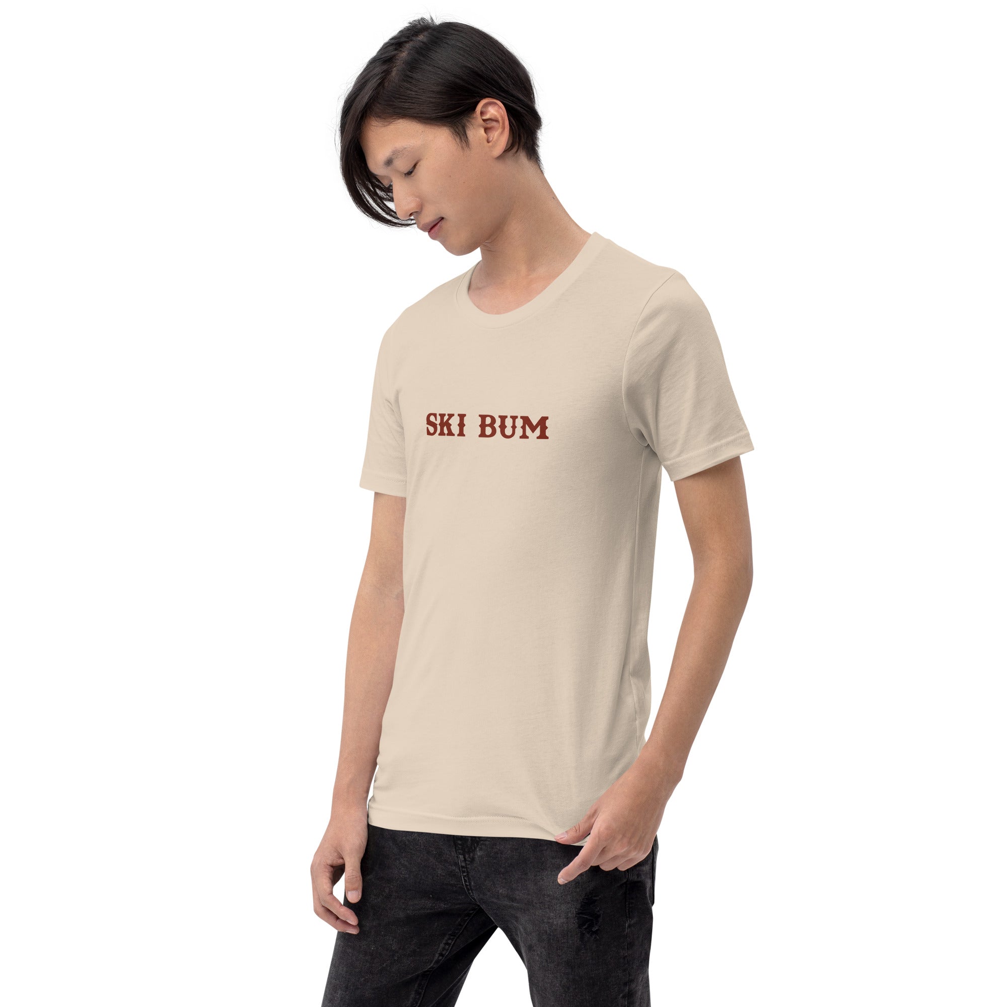 Unisex t-shirt Ski Bum on light colors