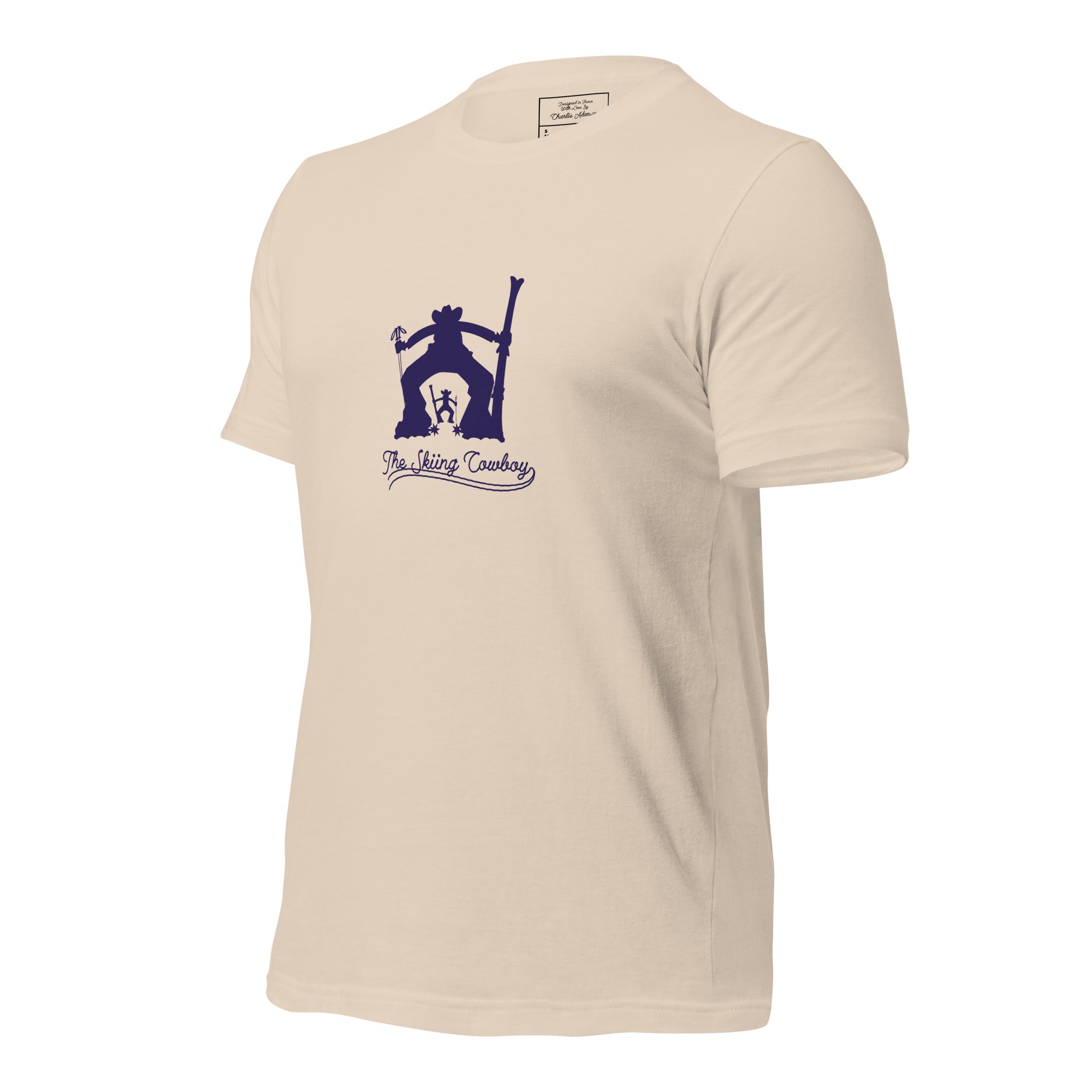 T-shirt en coton unisexe Ski Fight at OK Corral Silhouette sur couleurs claires