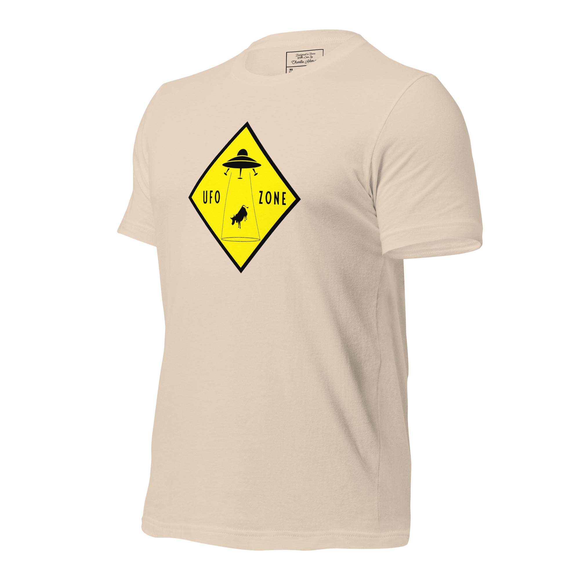 Unisex cotton t-shirt UFO Zone on light colors